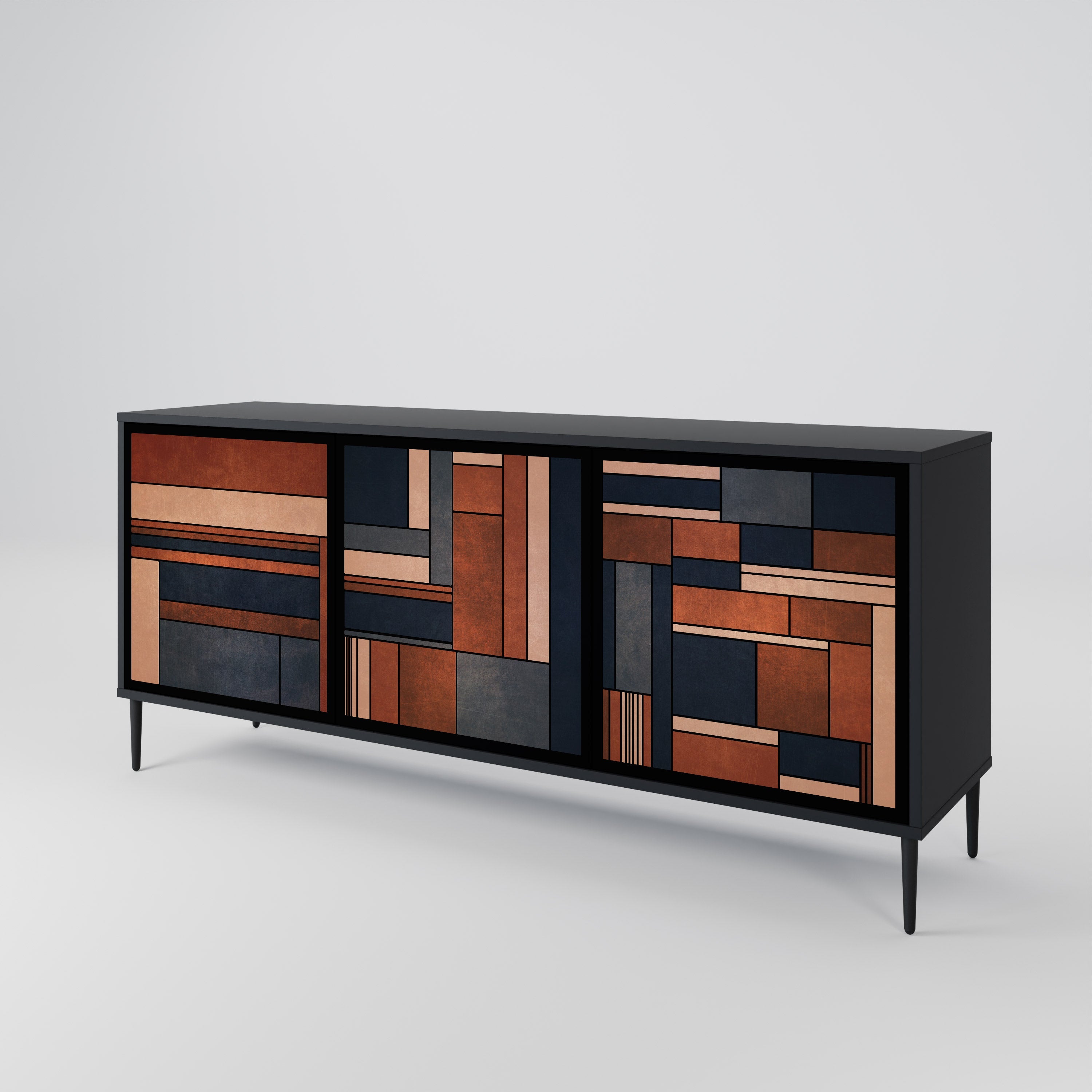 INTREPID FORMATION 3-Door Sideboard in Black Finish