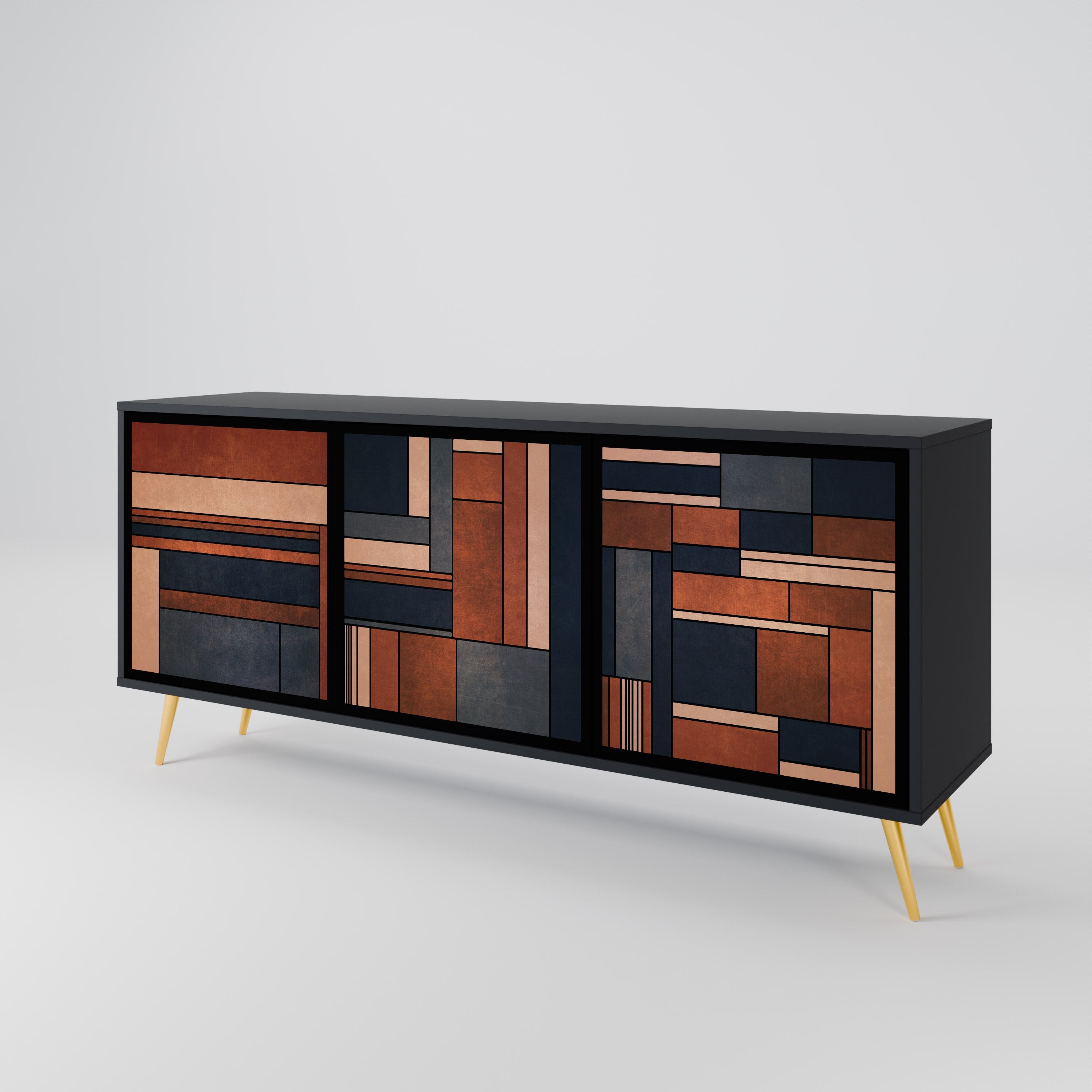INTREPID FORMATION 3-Door Sideboard in Black Finish