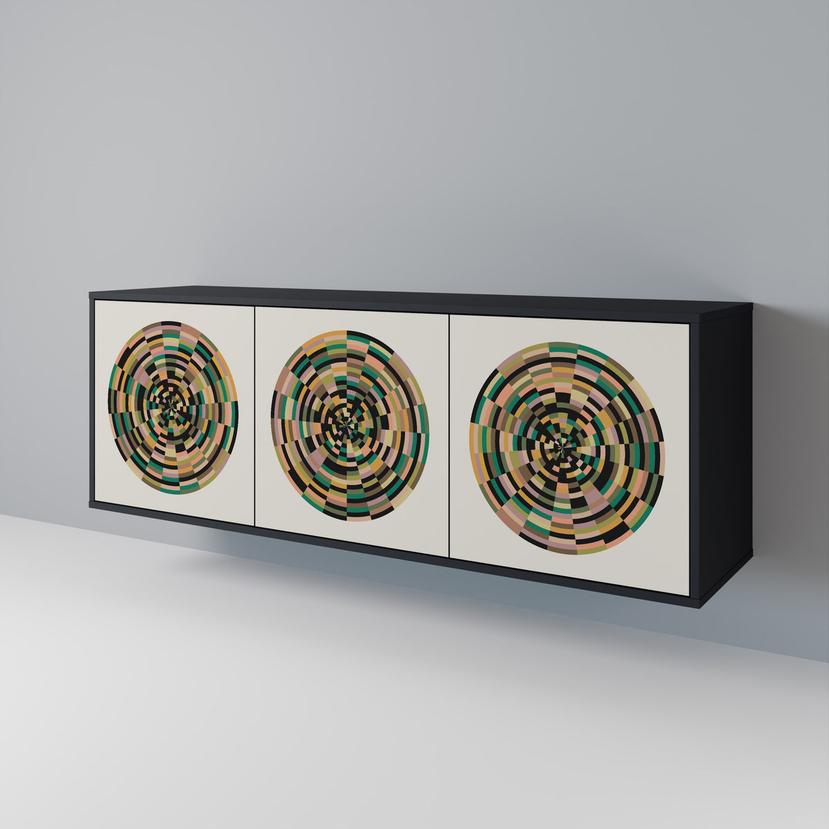 GREEN CIRCLES 3-Door Sideboard