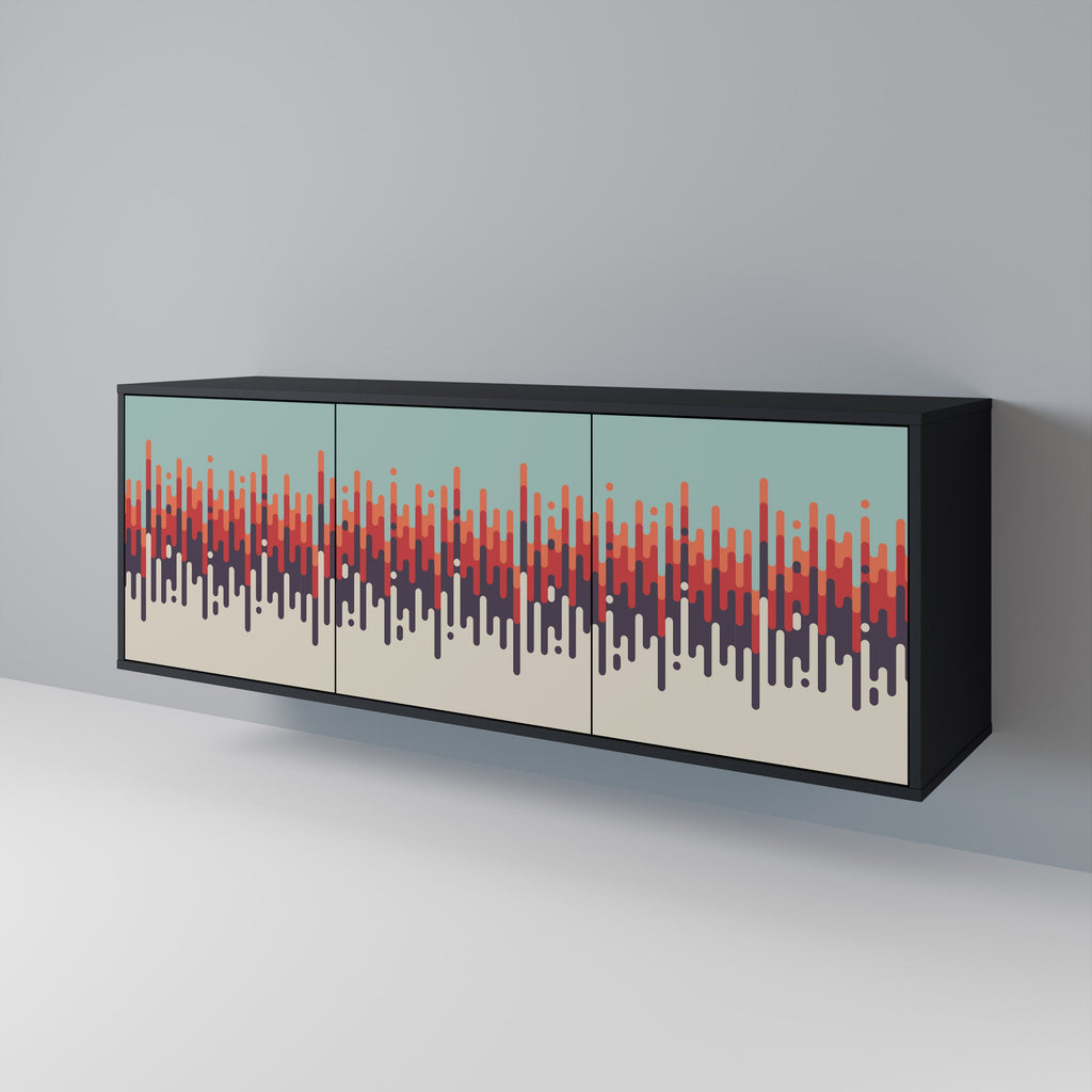 CHROMA CONTOURS 3-Door Sideboard in Black Finish