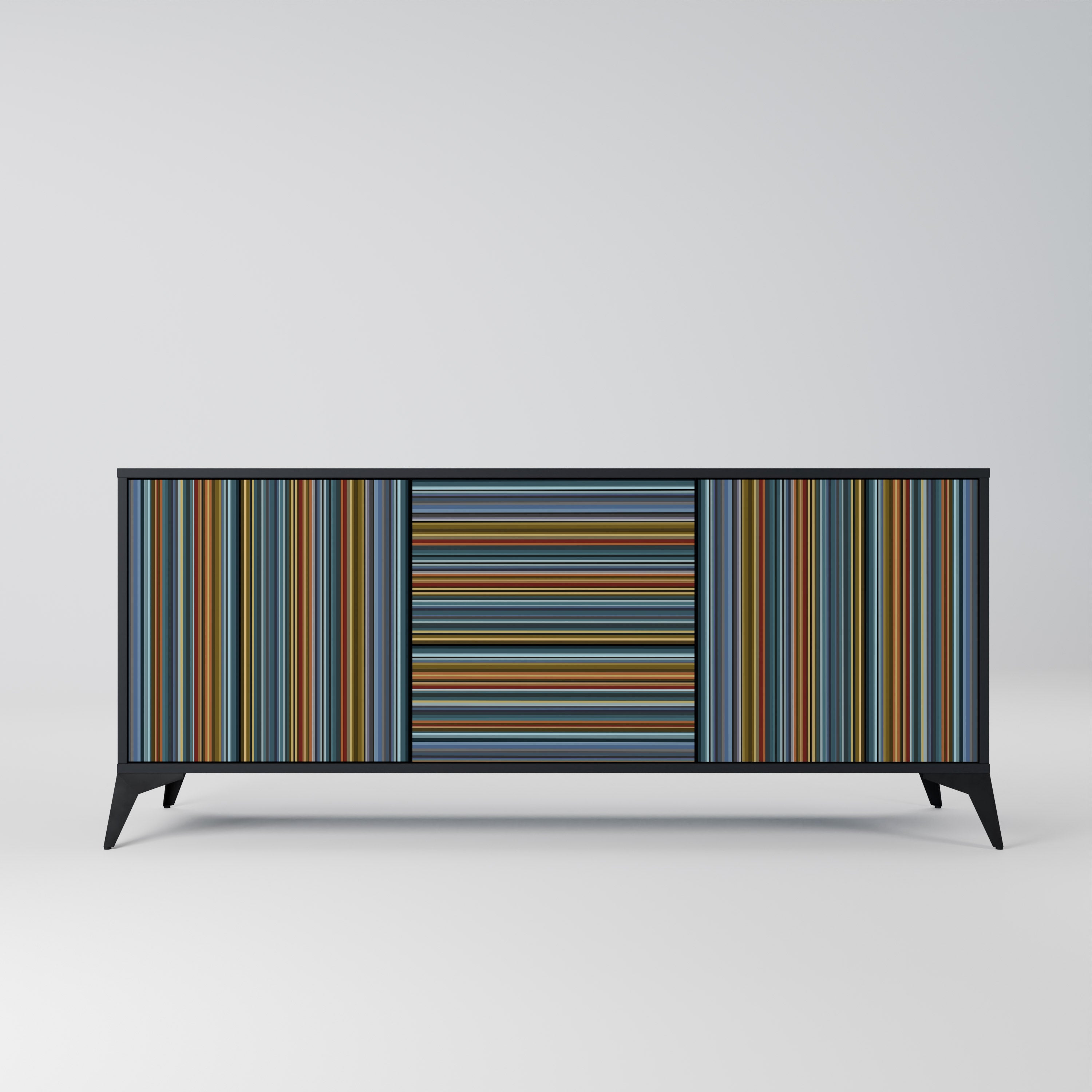 LINEOUT SPECTRUM 3-Door Sideboard in Black Finish