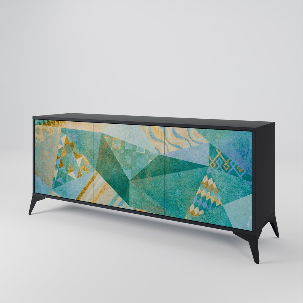 SPECTRUM SPLENDOR 3-Door Sideboard in Black Finish
