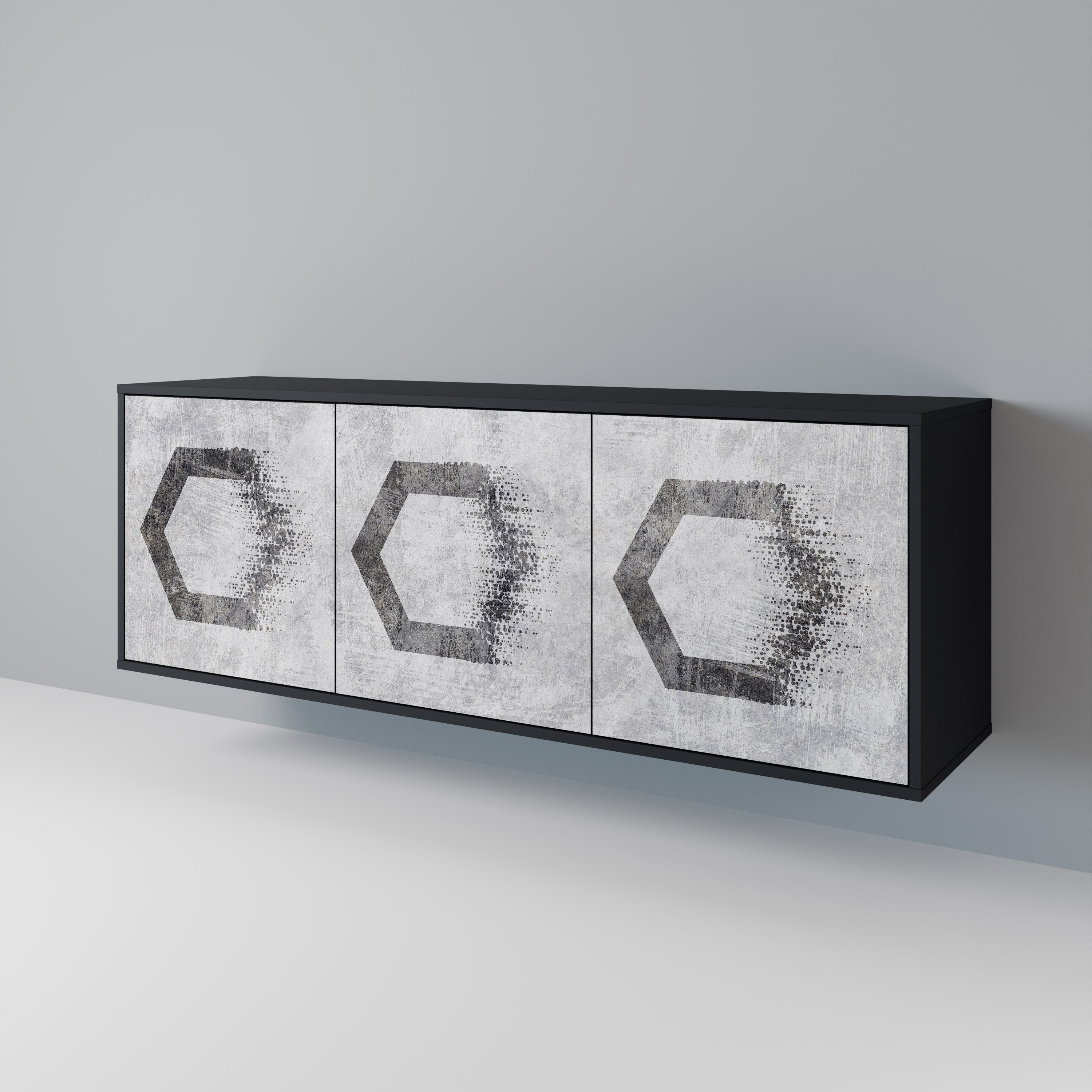 HEXAGONAL FIGURES 3-Door Sideboard
