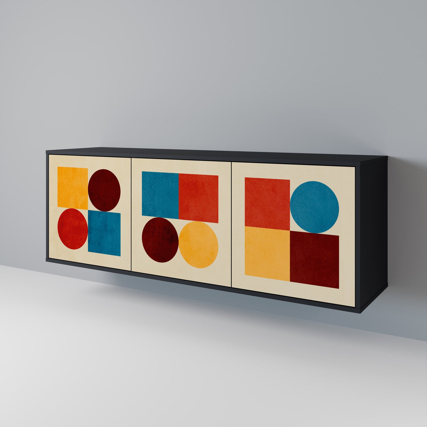 GEOMETRIC PUZZLE Μπουφές 3-θυρών