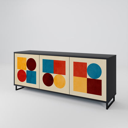 GEOMETRIC PUZZLE Μπουφές 3-θυρών