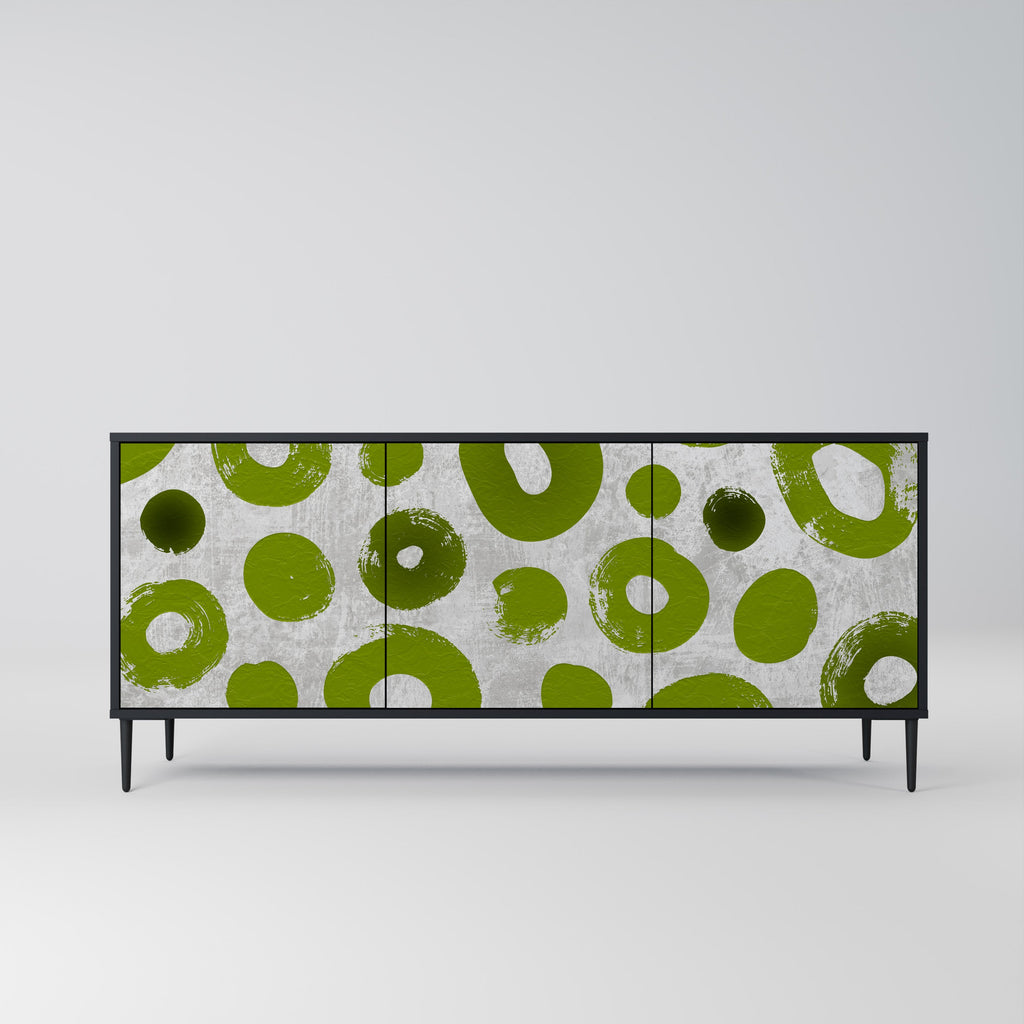 GREEN RHAPSODY 3-Door Sideboard in Black Finish