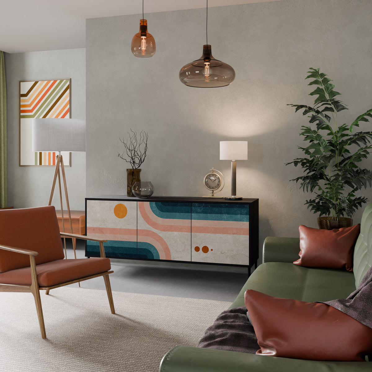 TWO HALVES 3-Door Sideboard