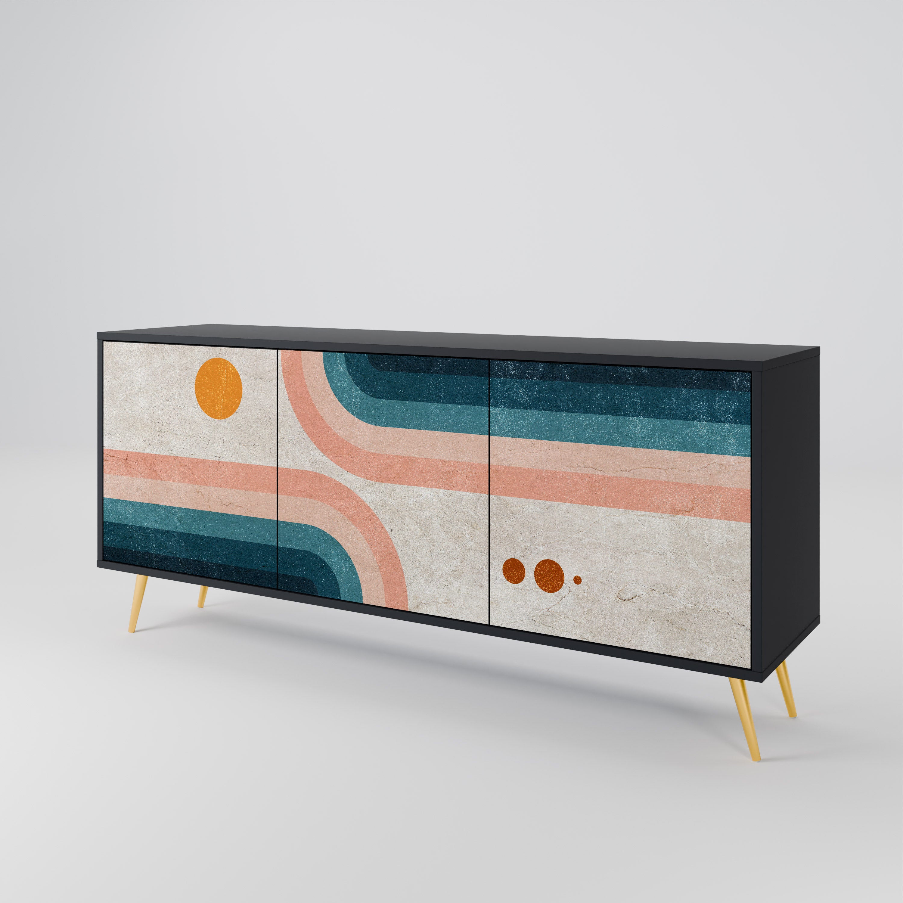 TWO HALVES Μπουφές 3-θυρών