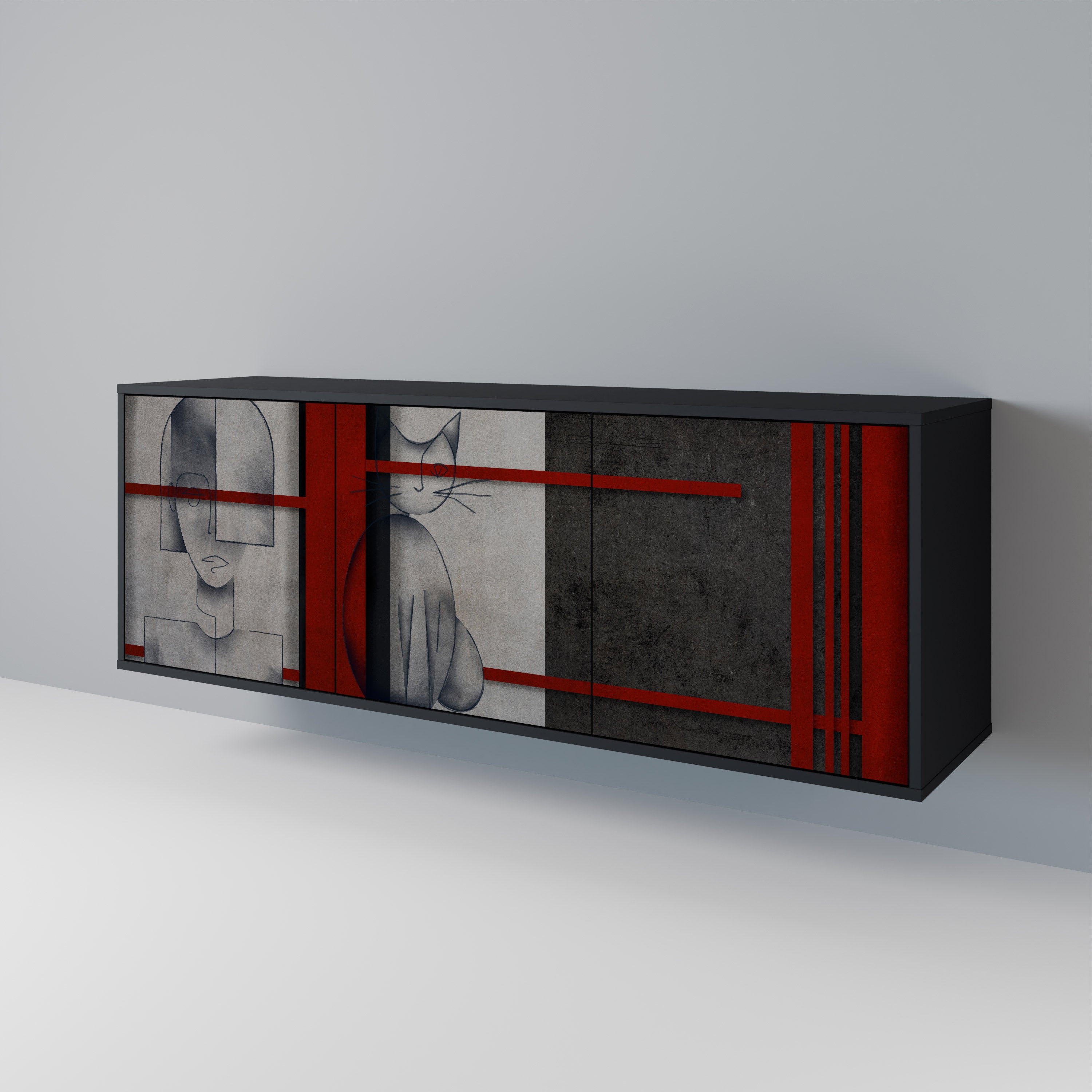 GRAY FIGURES Μπουφές 3-θυρών