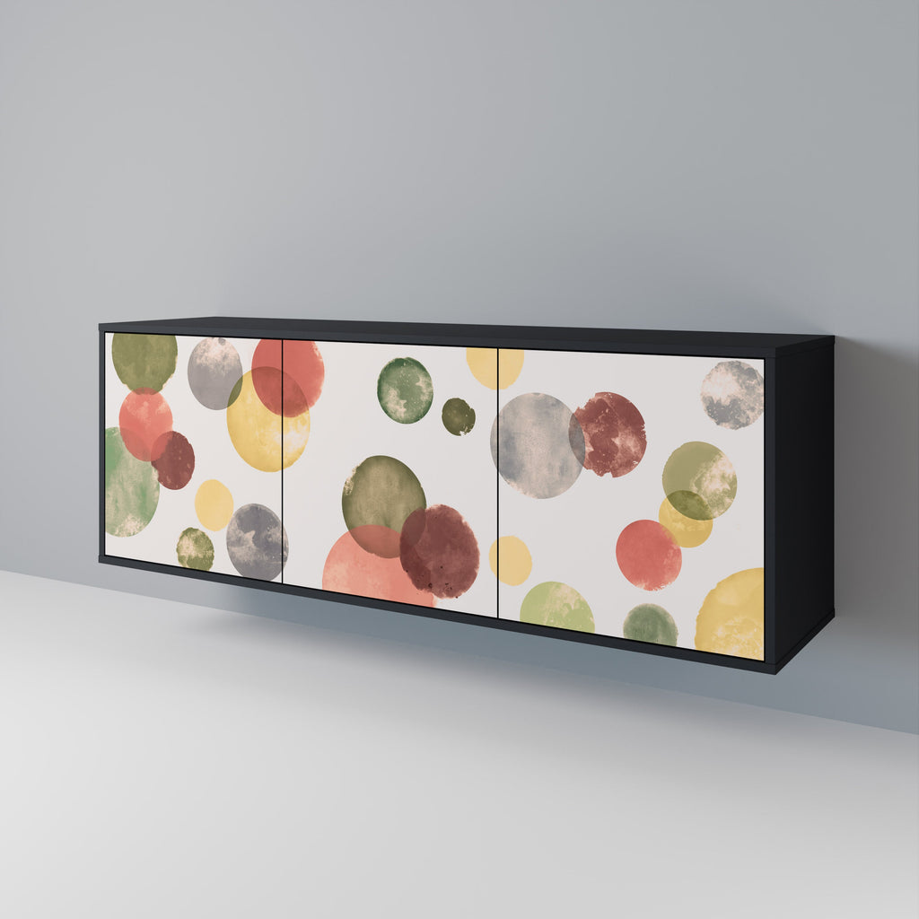 FLEETING HAPPINESS 3-Door Sideboard in Black Finish