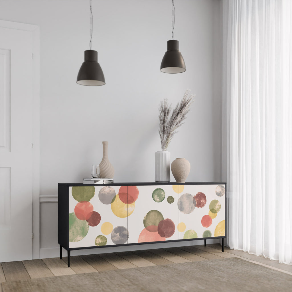FLEETING HAPPINESS 3-Door Sideboard in Black Finish