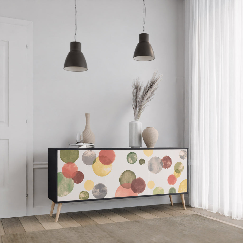 FLEETING HAPPINESS 3-Door Sideboard in Black Finish