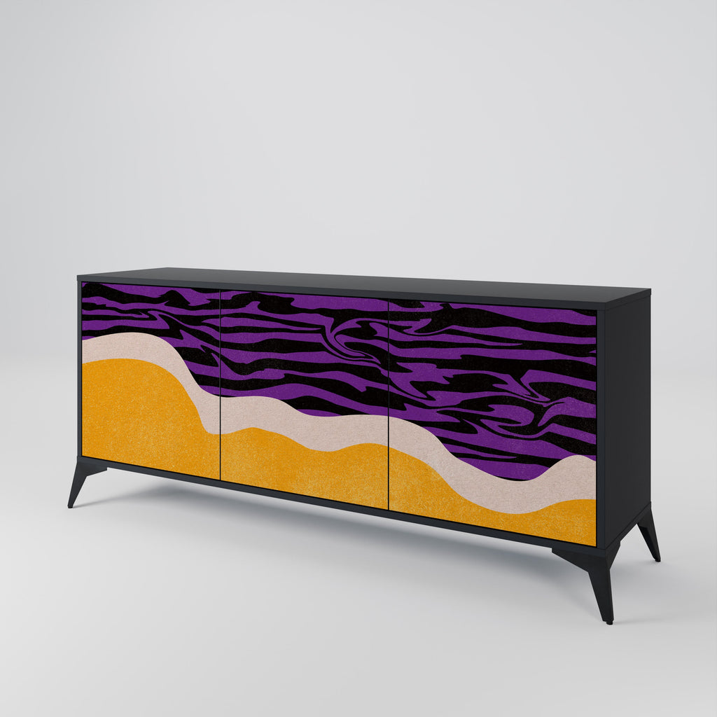 INDEPENDENT BORDER 3-Door Sideboard in Black Finish