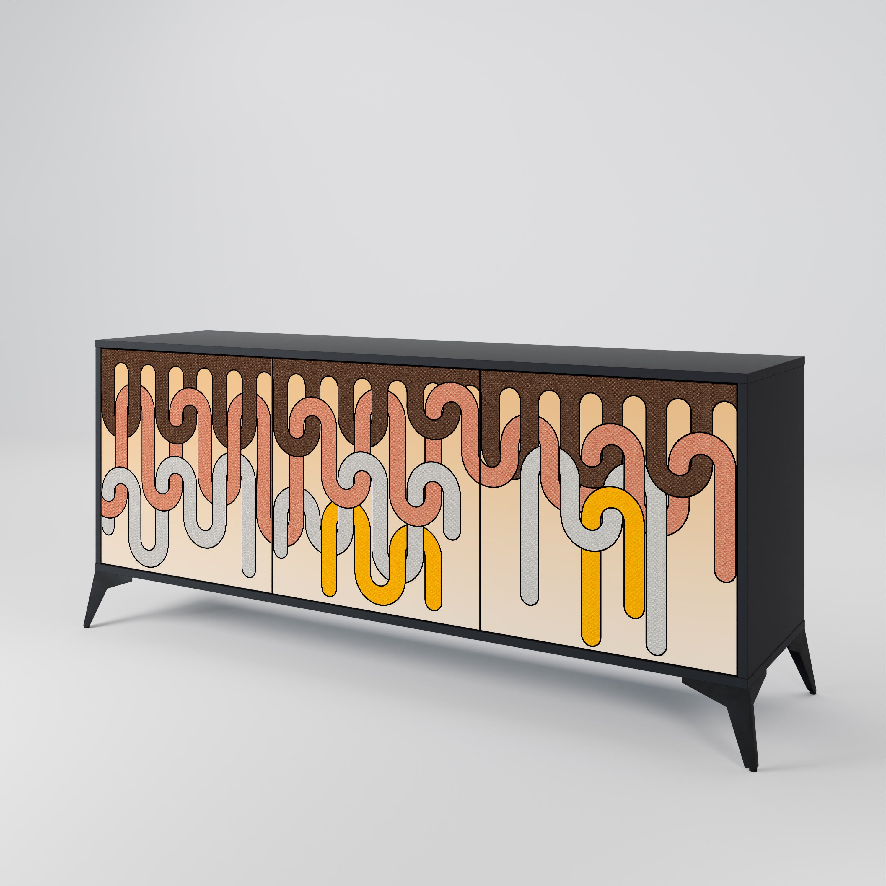COLORFUL STRINGS 3-Door Sideboard