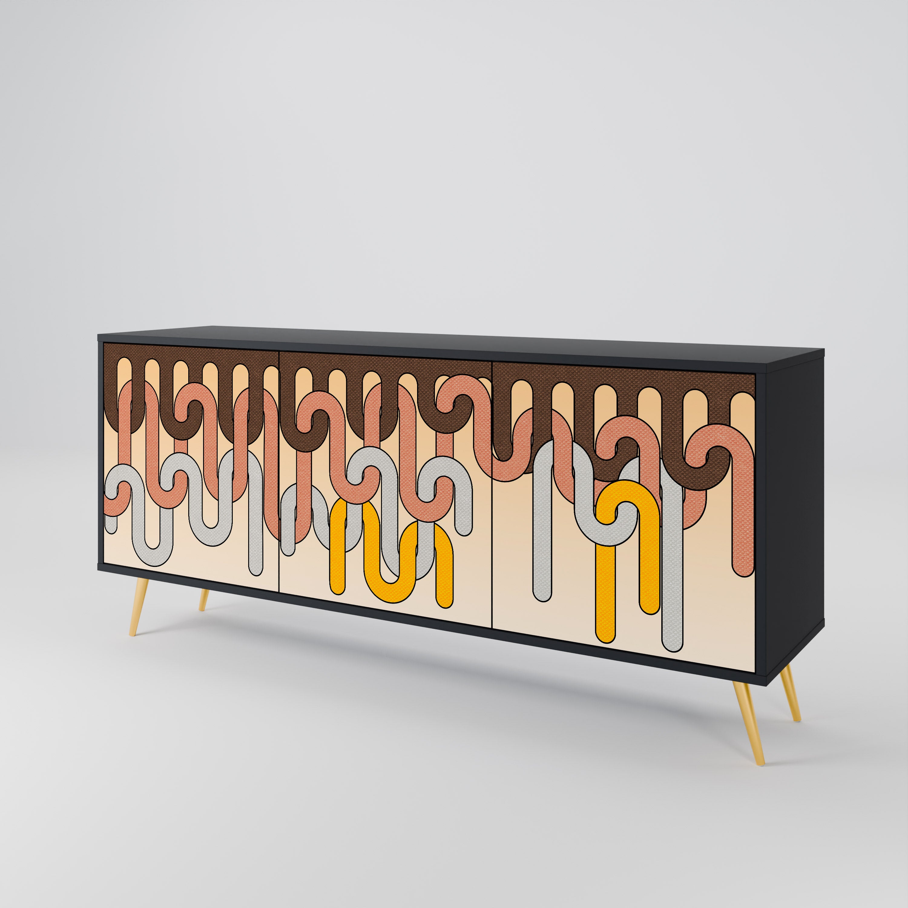 COLORFUL STRINGS 3-Door Sideboard