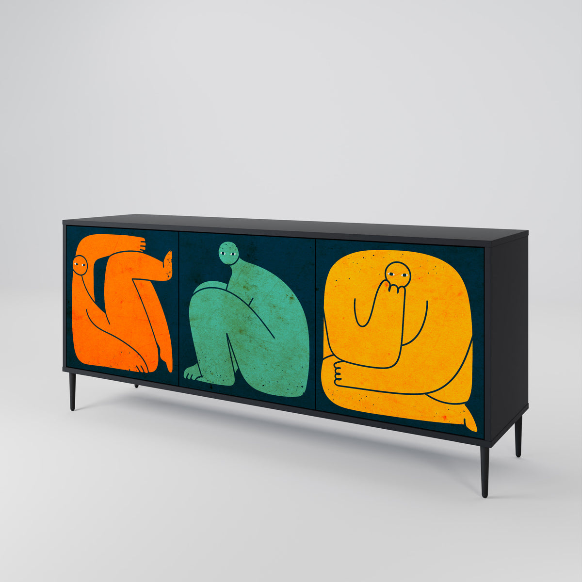 TOGETHER BUT SEPARATELY Μπουφές 3-θυρών