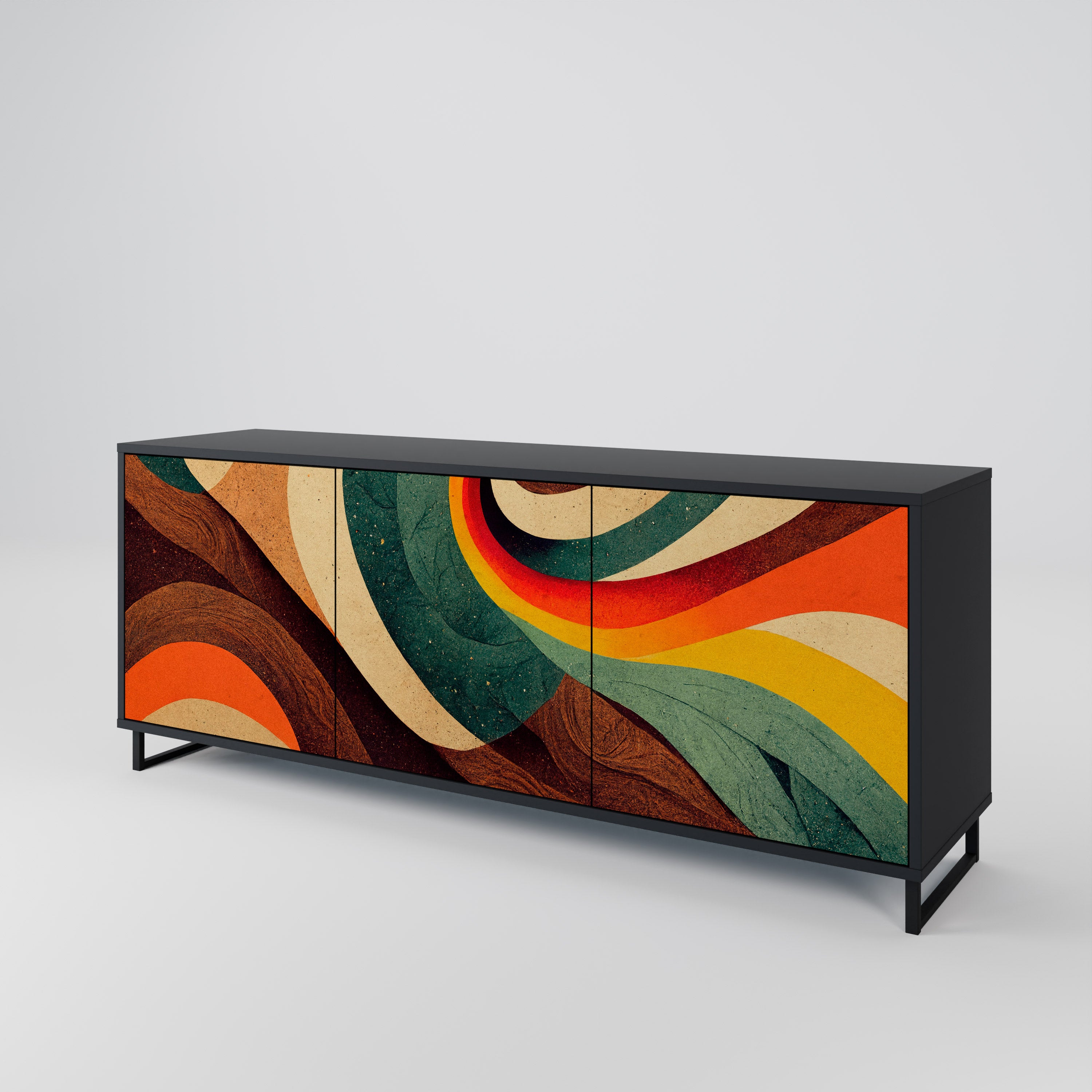 COLORFUL STRANDS 3-Door Sideboard