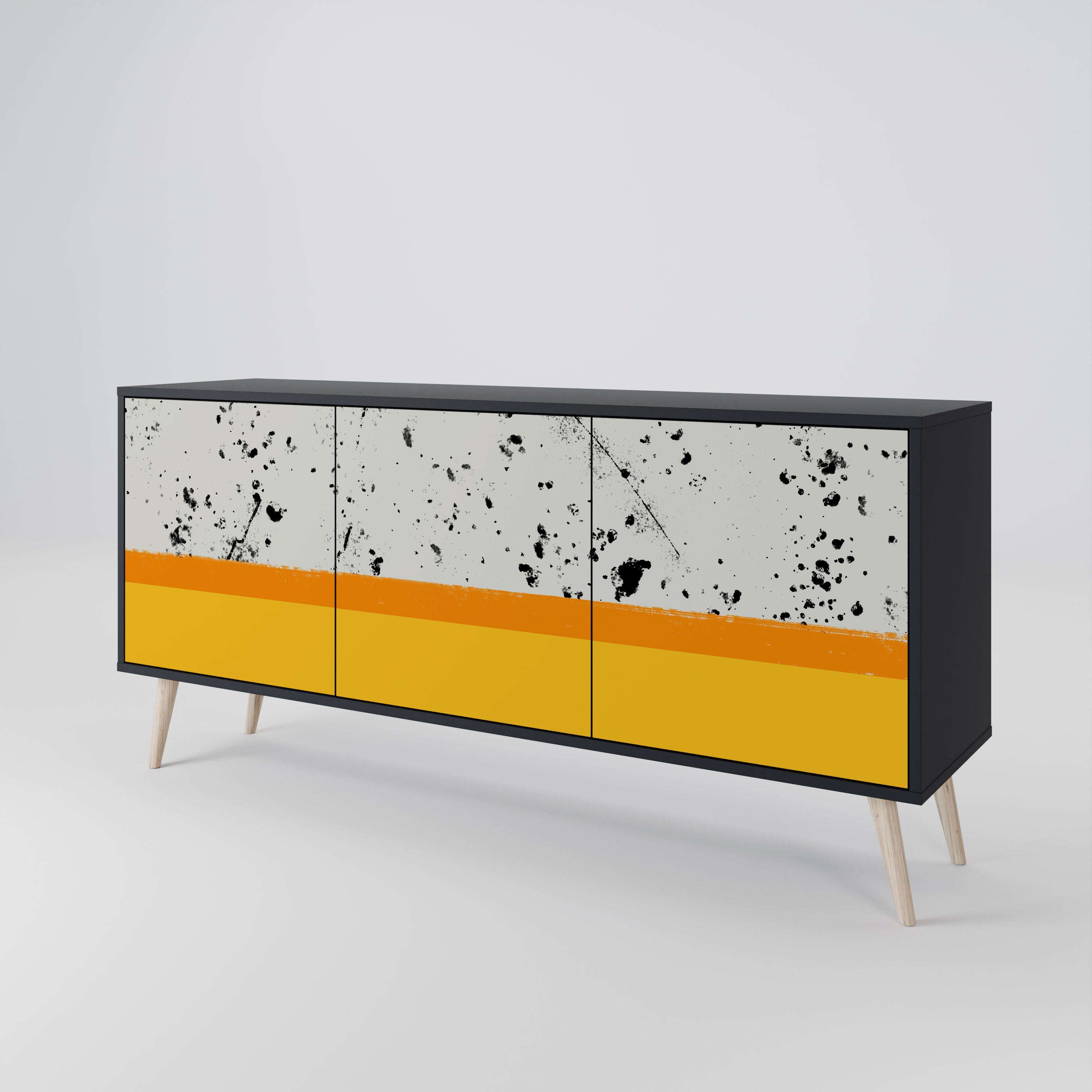 DYED BY ORANGE 3-Door Sideboard