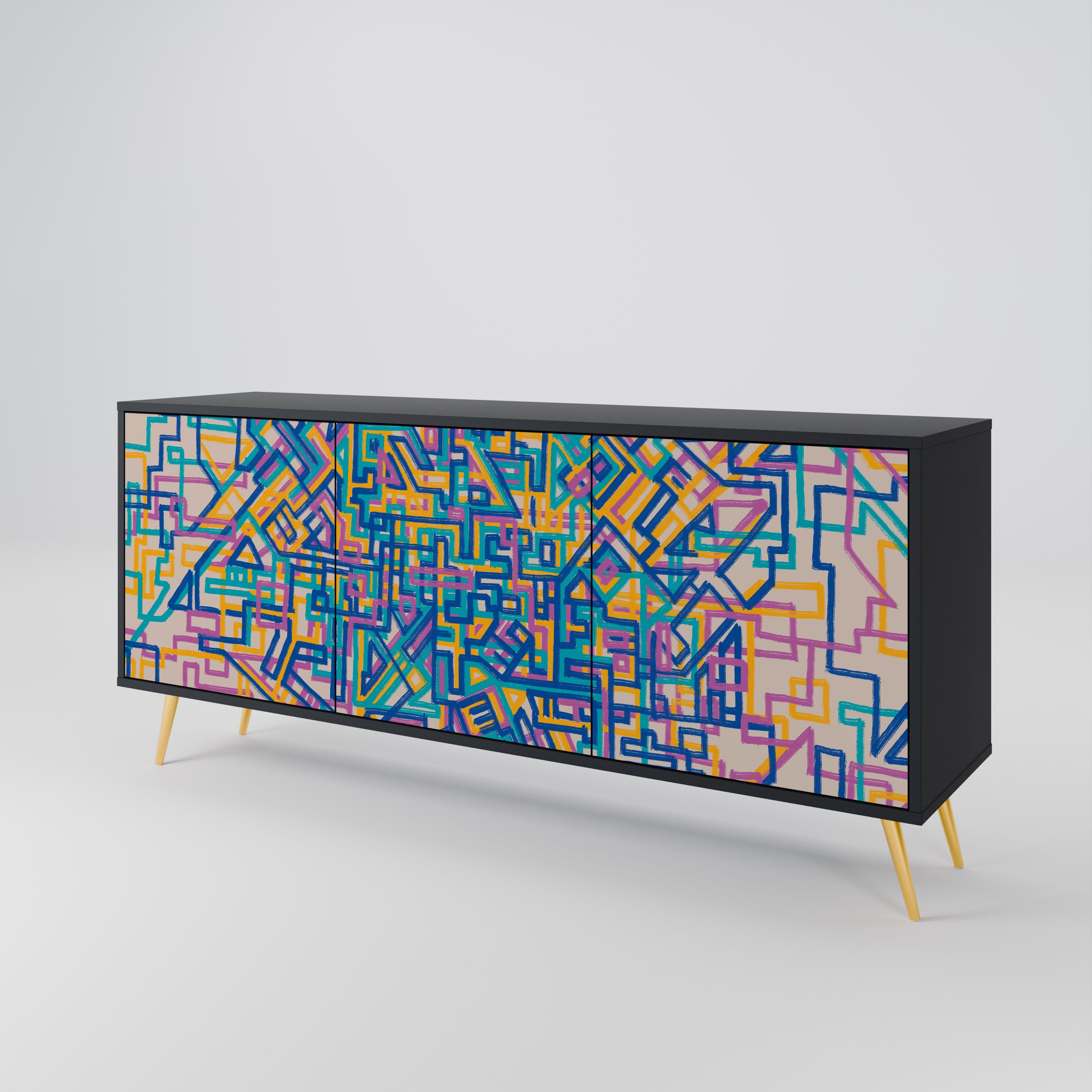 MEMORIES MAP 3-Door Sideboard