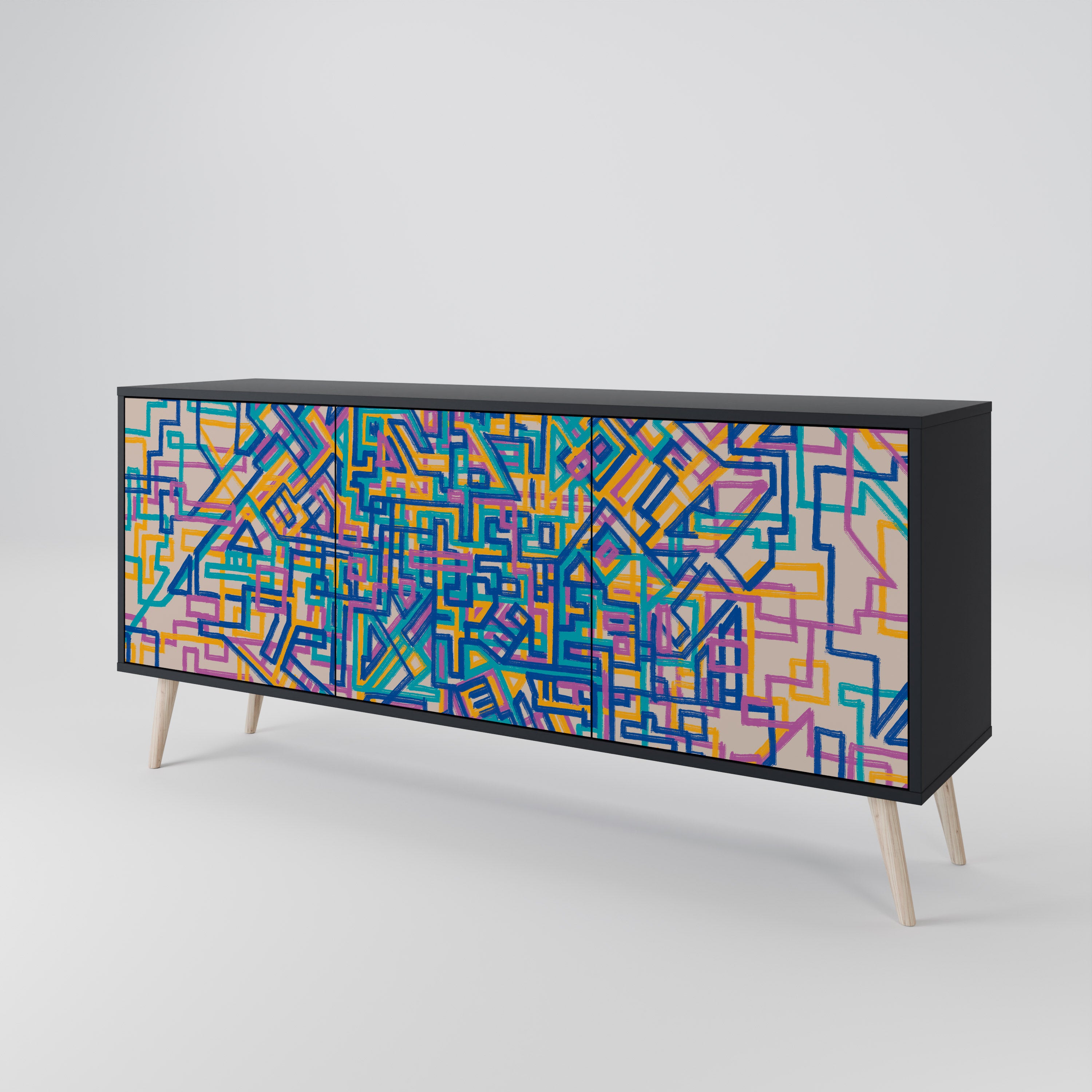 MEMORIES MAP 3-Door Sideboard