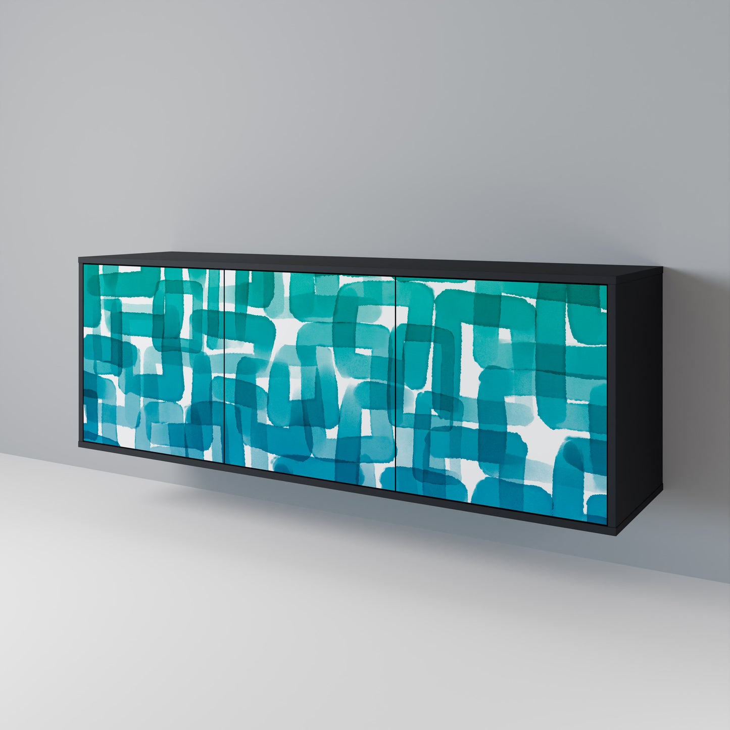 TURQUOISE RECTANGLES Μπουφές 3-θυρών