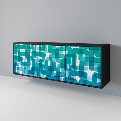 TURQUOISE RECTANGLES Μπουφές 3-θυρών