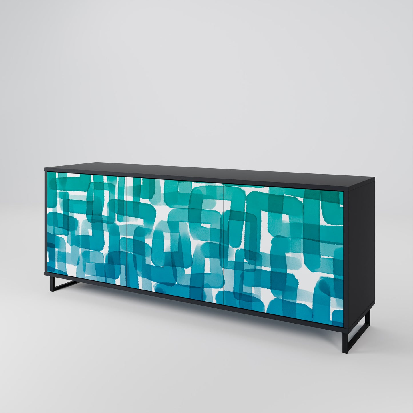 TURQUOISE RECTANGLES Μπουφές 3-θυρών