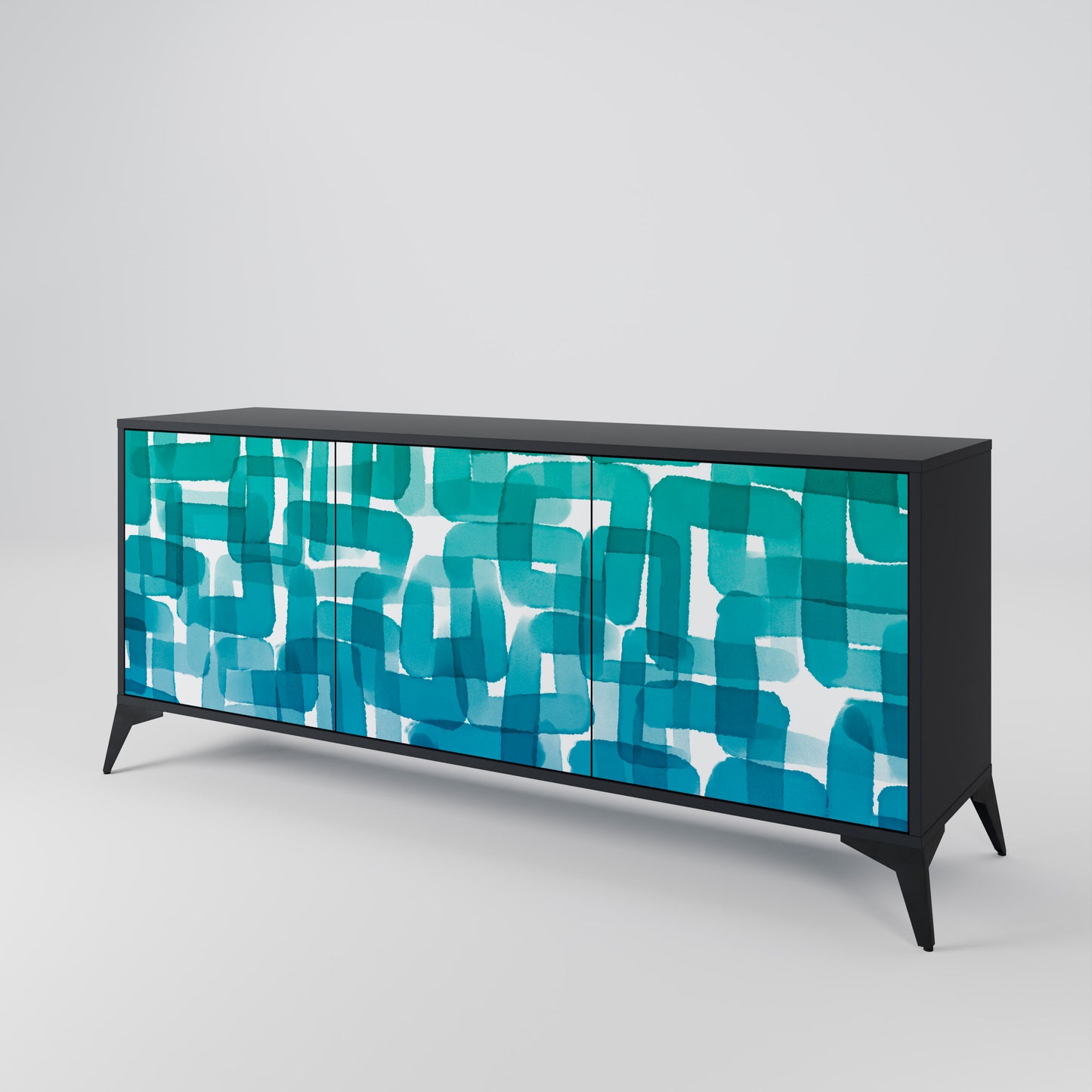 TURQUOISE RECTANGLES Μπουφές 3-θυρών