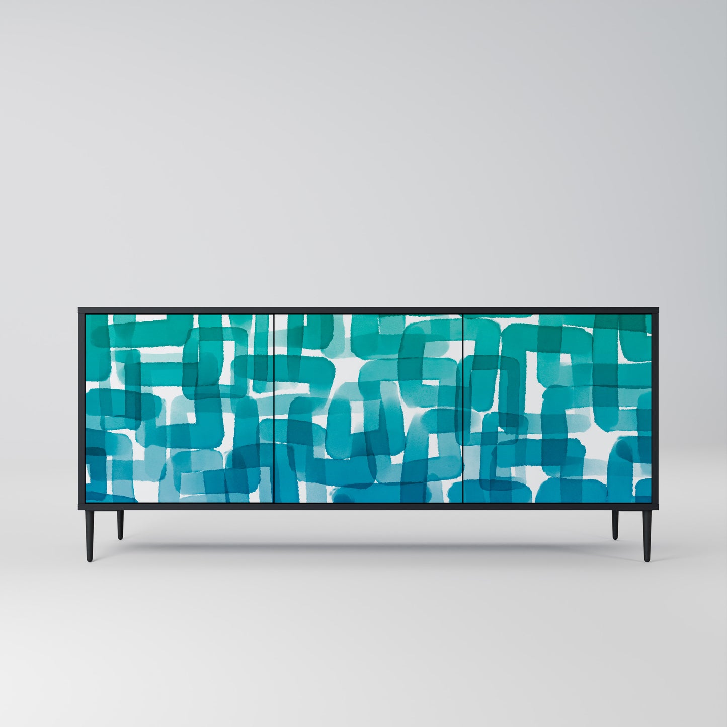 TURQUOISE RECTANGLES Μπουφές 3-θυρών