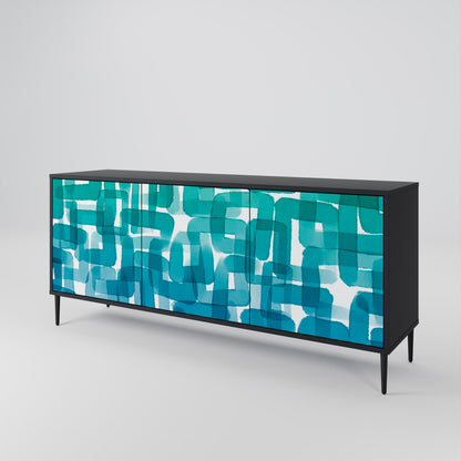 TURQUOISE RECTANGLES Μπουφές 3-θυρών