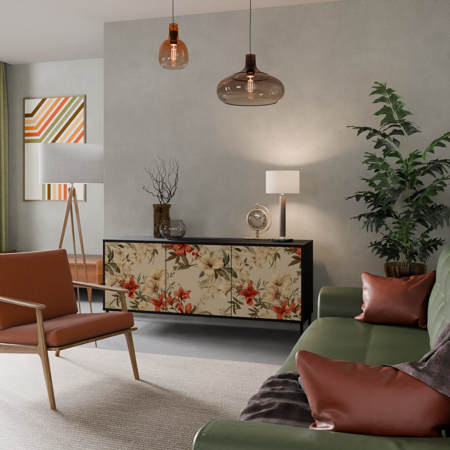 BLOOMING HARMONY 3-Door Sideboard