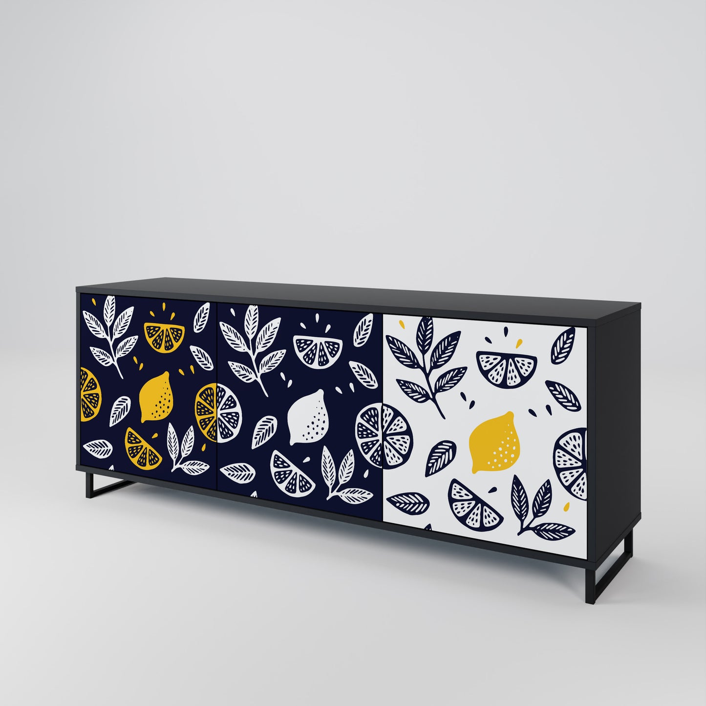 CITRUS BLACK AND WHITE Μπουφές 3-θυρών