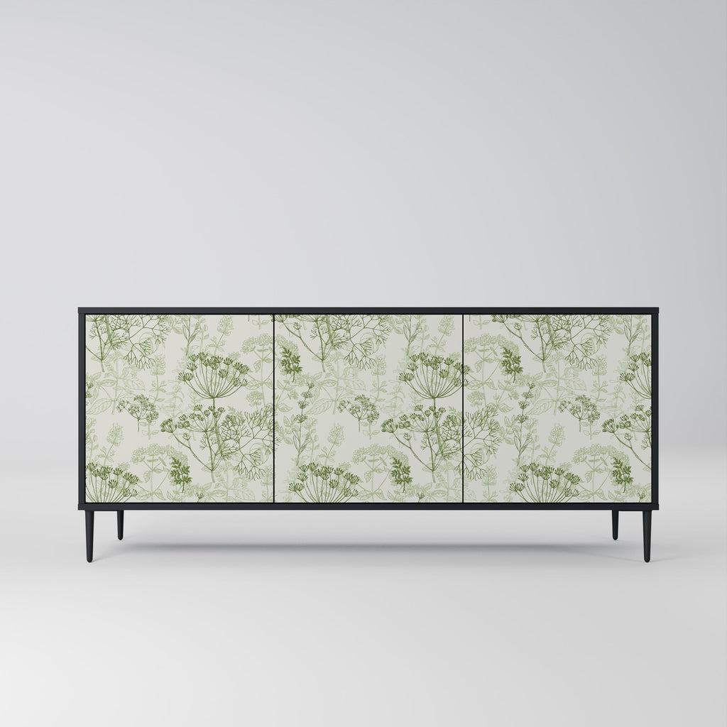 FENNEL BALDACHIN 3-Door Sideboard in Black Finish