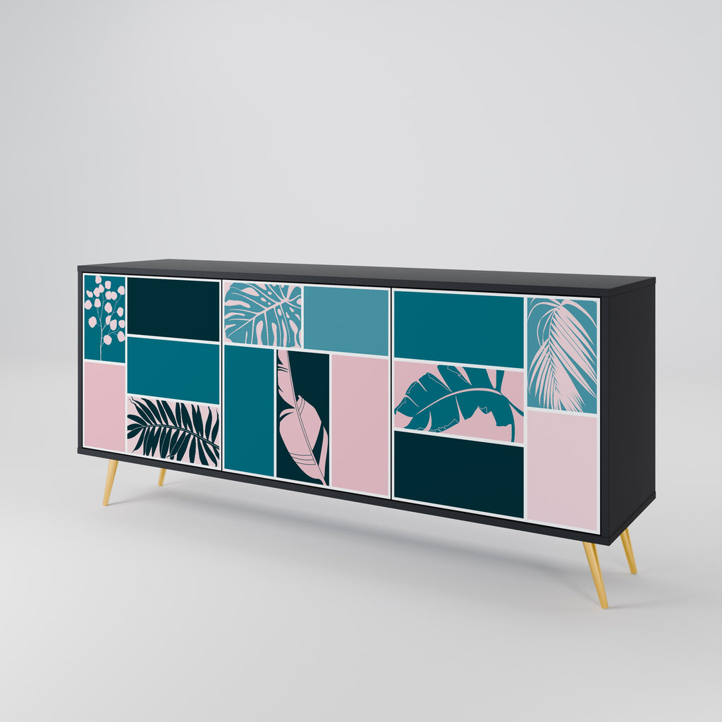 COMBINATION OF SHAPES 3-Door Sideboard in Black Finish