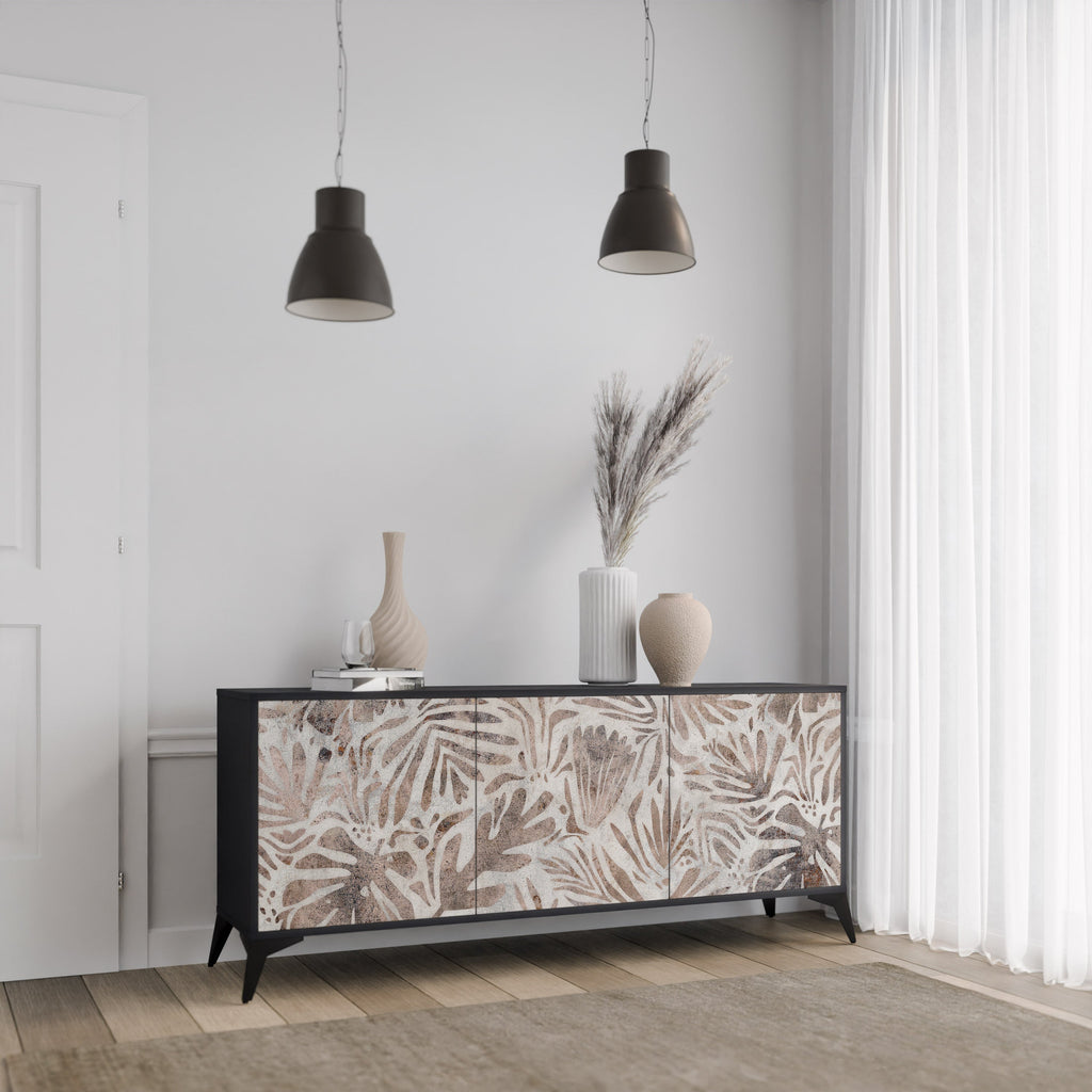 PASSING TIME 3-Door Sideboard in Black Finish