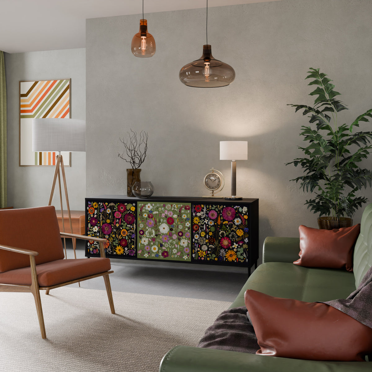 VERDANT GARDEN Μπουφές 3-θυρών