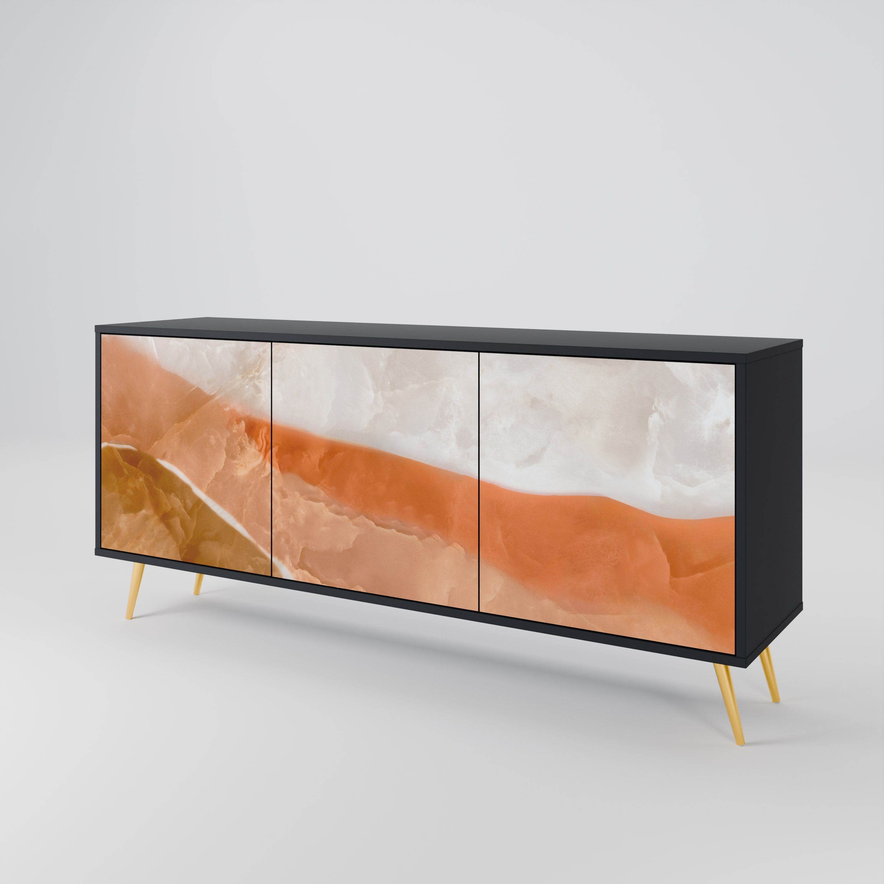 SANDHILLS SPLENDOUR 3-Door Sideboard in Black Finish