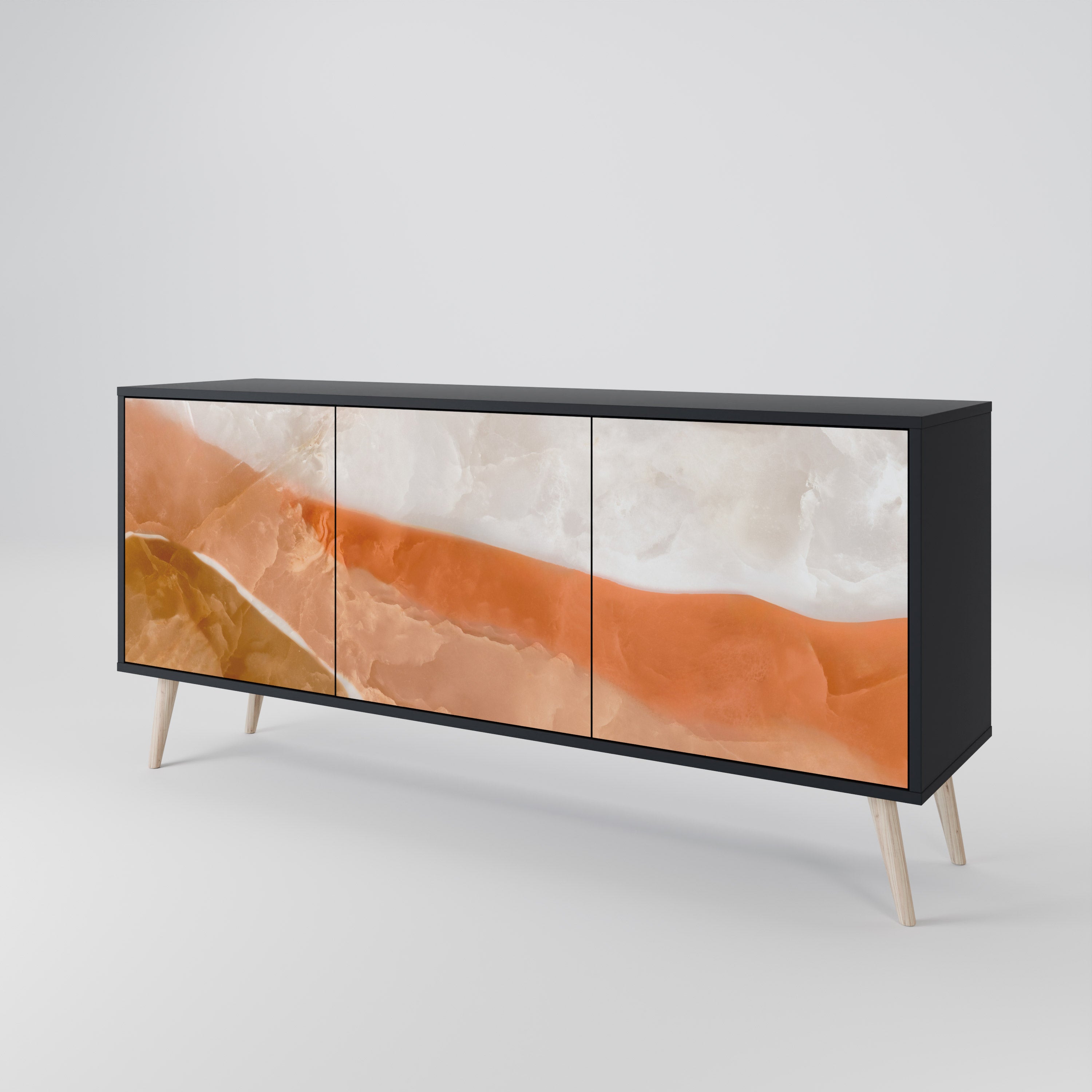 SANDHILLS SPLENDOUR 3-Door Sideboard in Black Finish