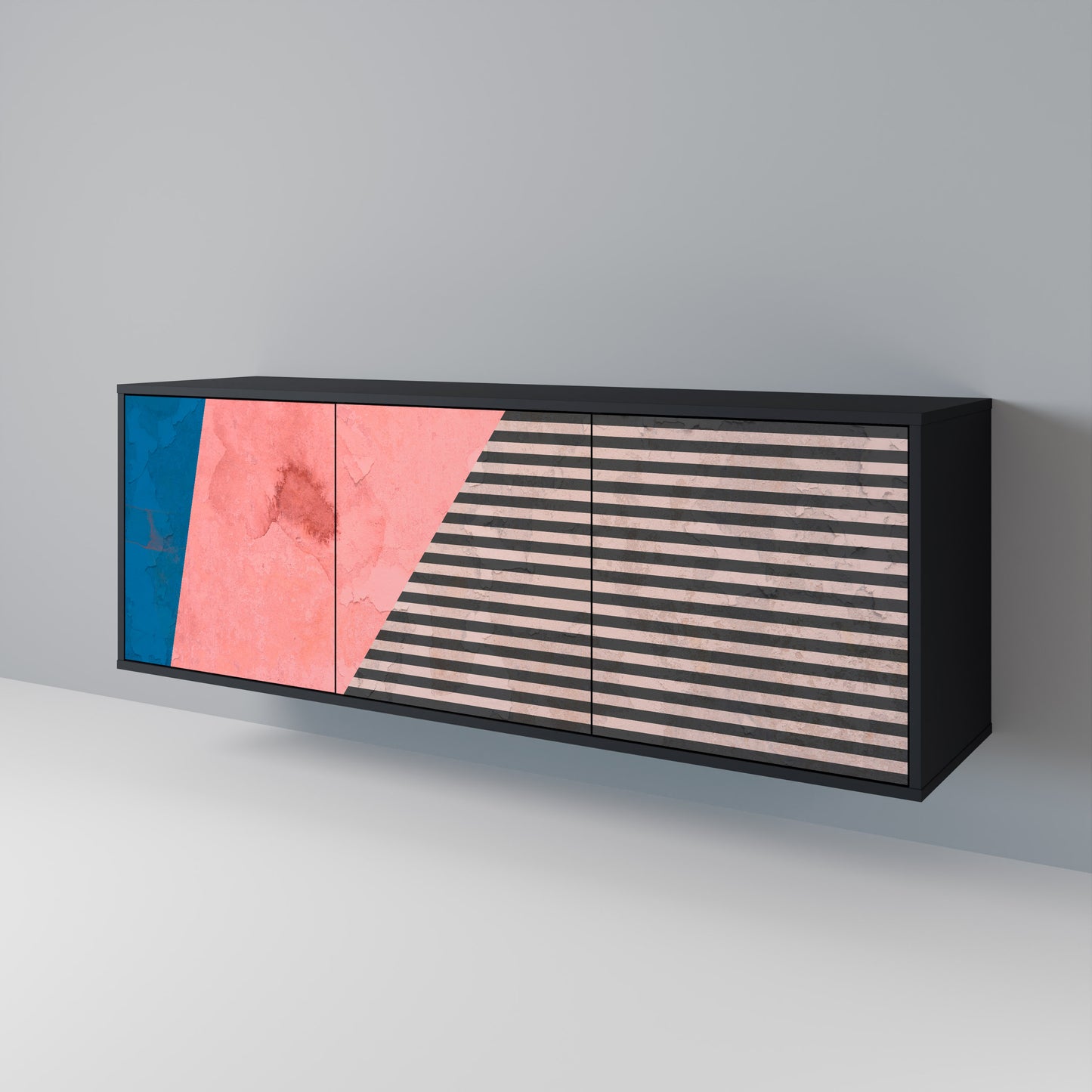 GLAMOROUS STRIPE Μπουφές 3-θυρών