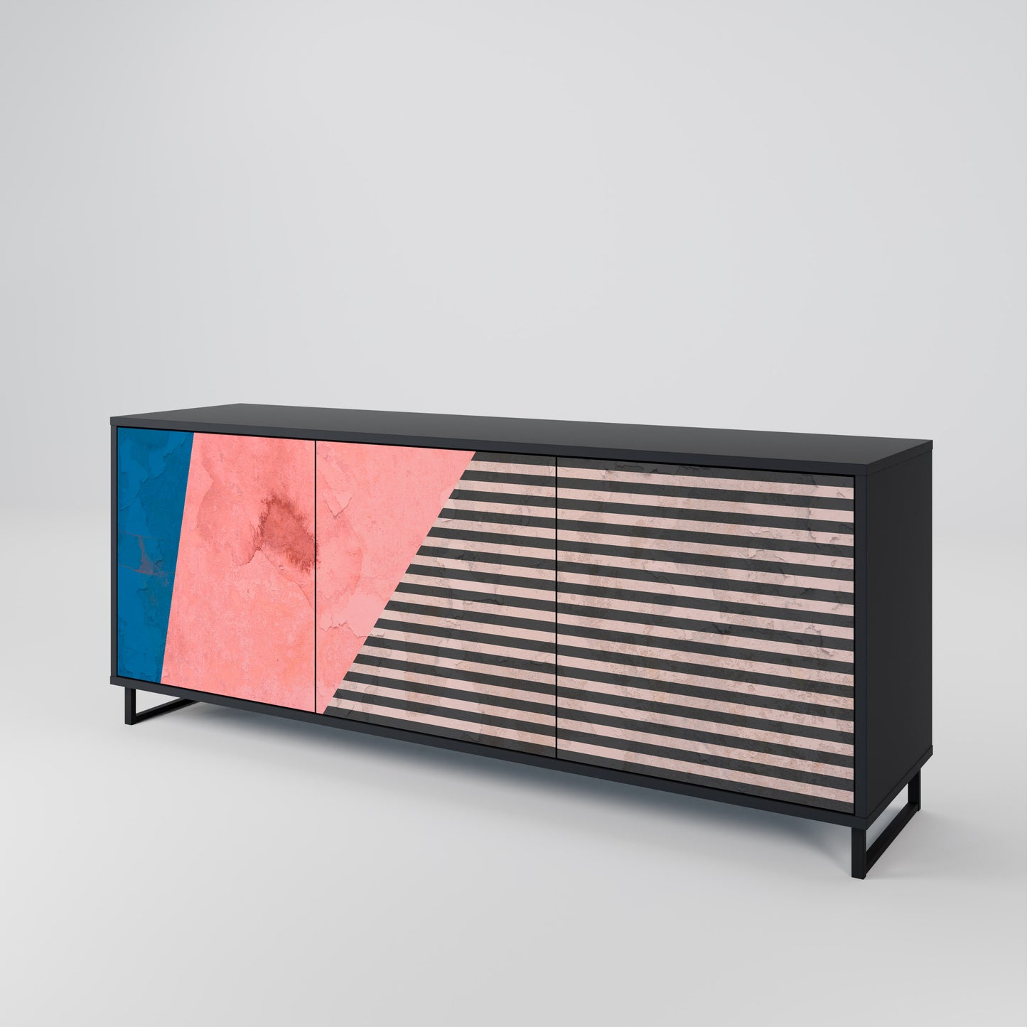 GLAMOROUS STRIPE Μπουφές 3-θυρών
