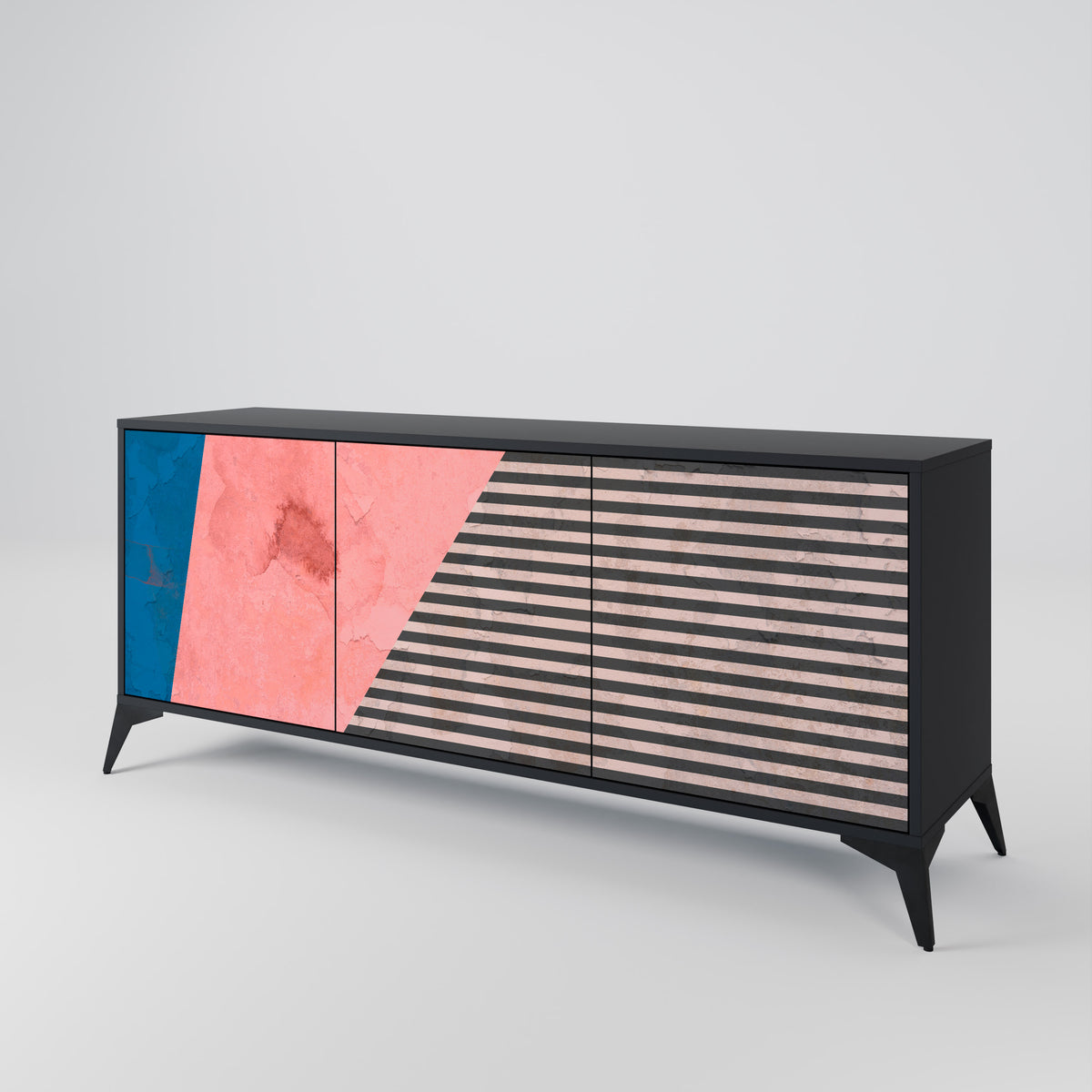GLAMOROUS STRIPE Μπουφές 3-θυρών