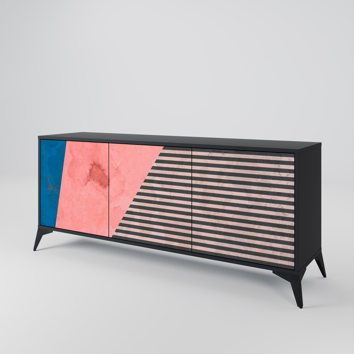 GLAMOROUS STRIPE Μπουφές 3-θυρών