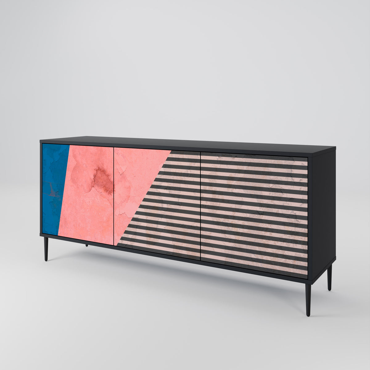 GLAMOROUS STRIPE Μπουφές 3-θυρών