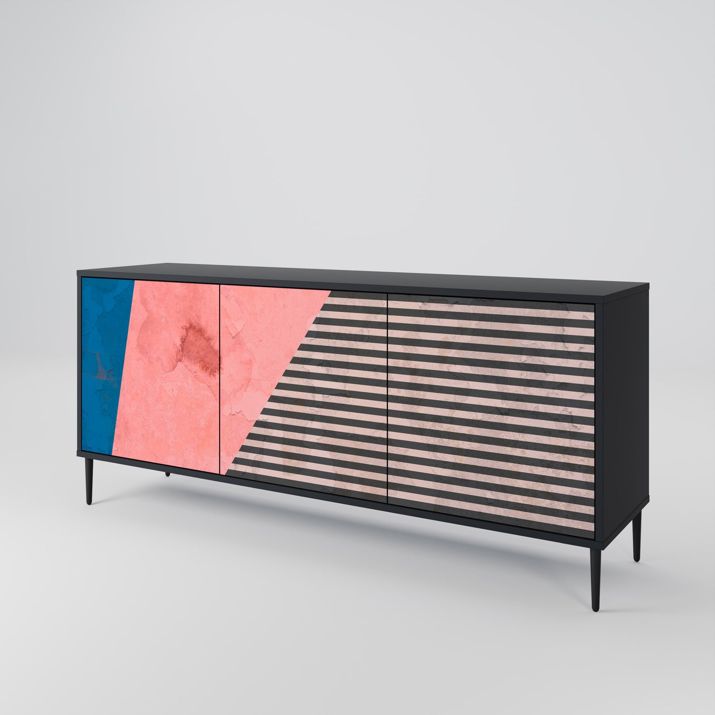 GLAMOROUS STRIPE Μπουφές 3-θυρών