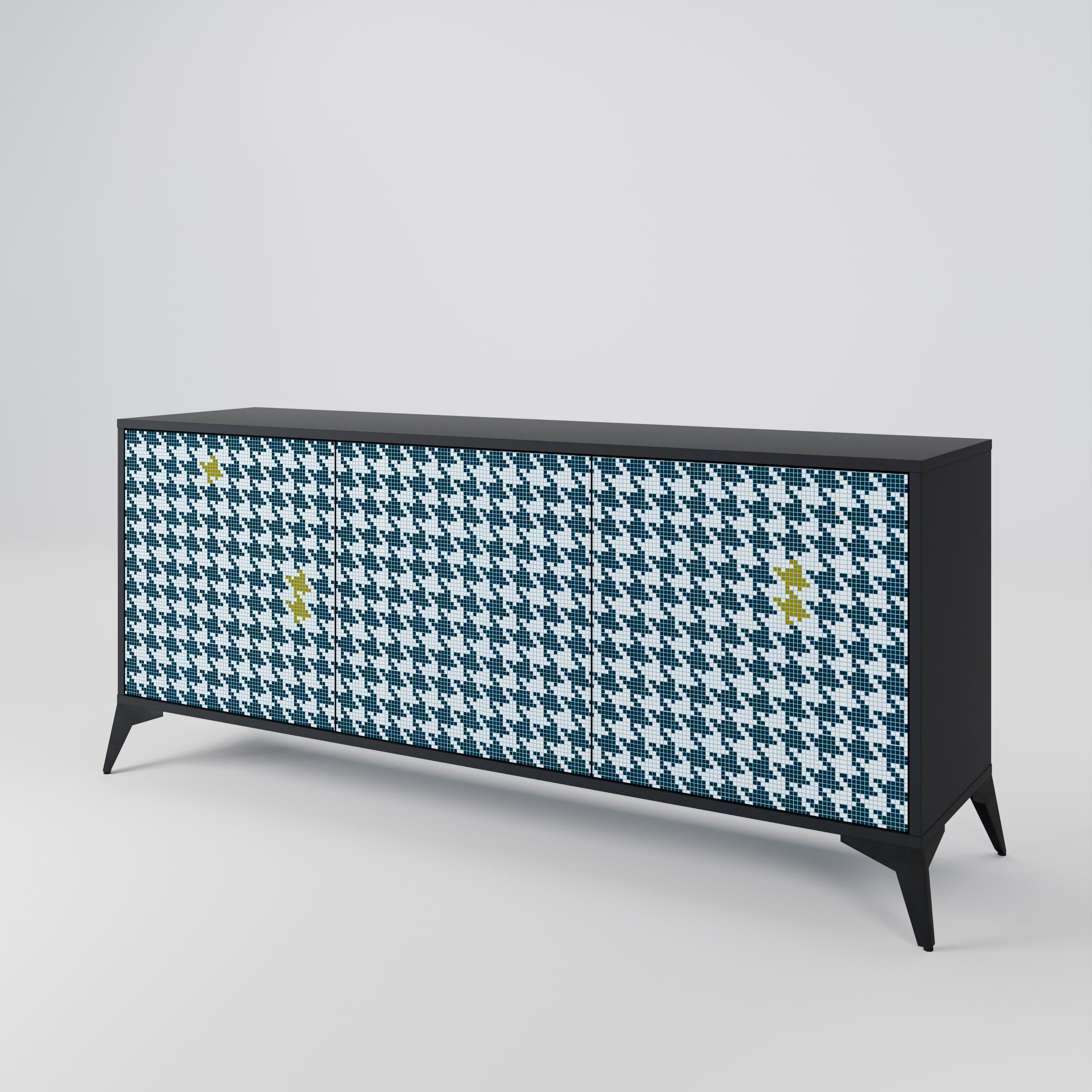 OUT OF CONTEXT 3-Door Sideboard in Black Finish