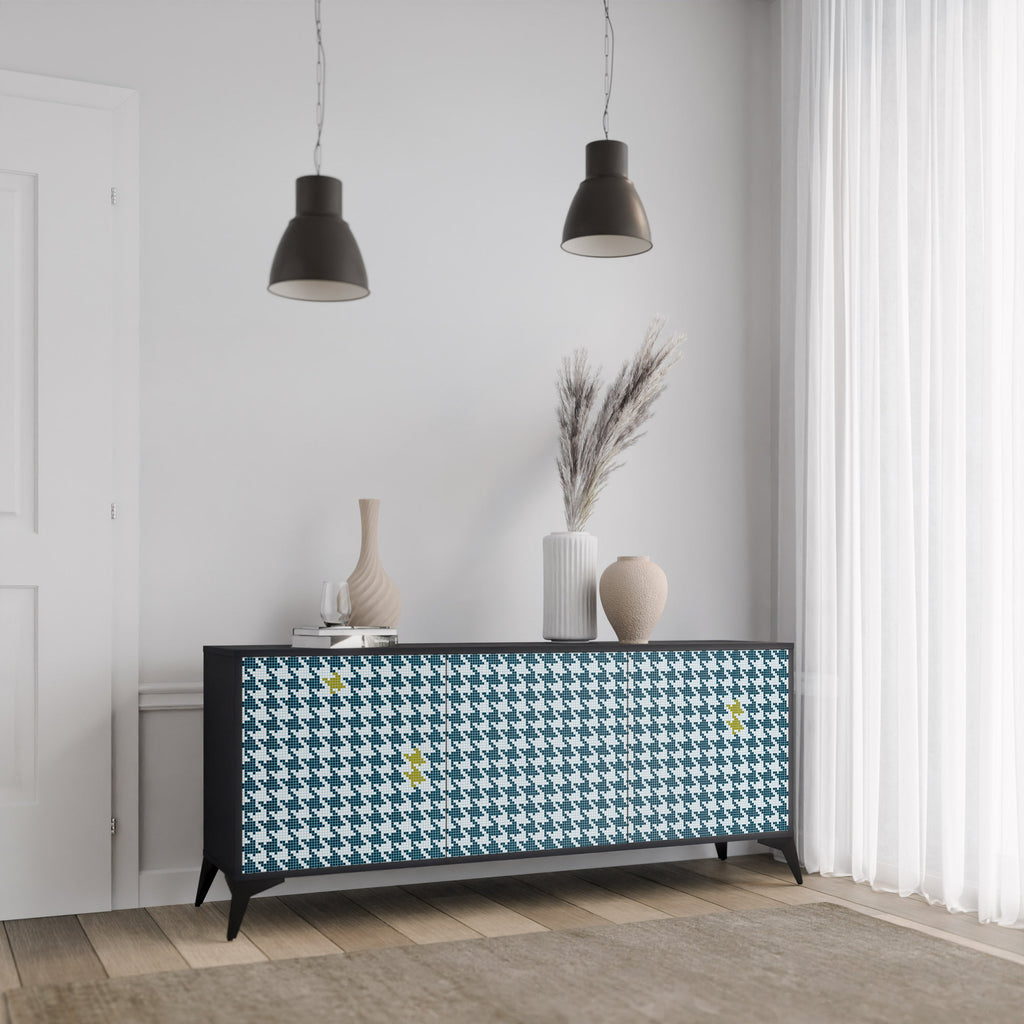 OUT OF CONTEXT 3-Door Sideboard in Black Finish