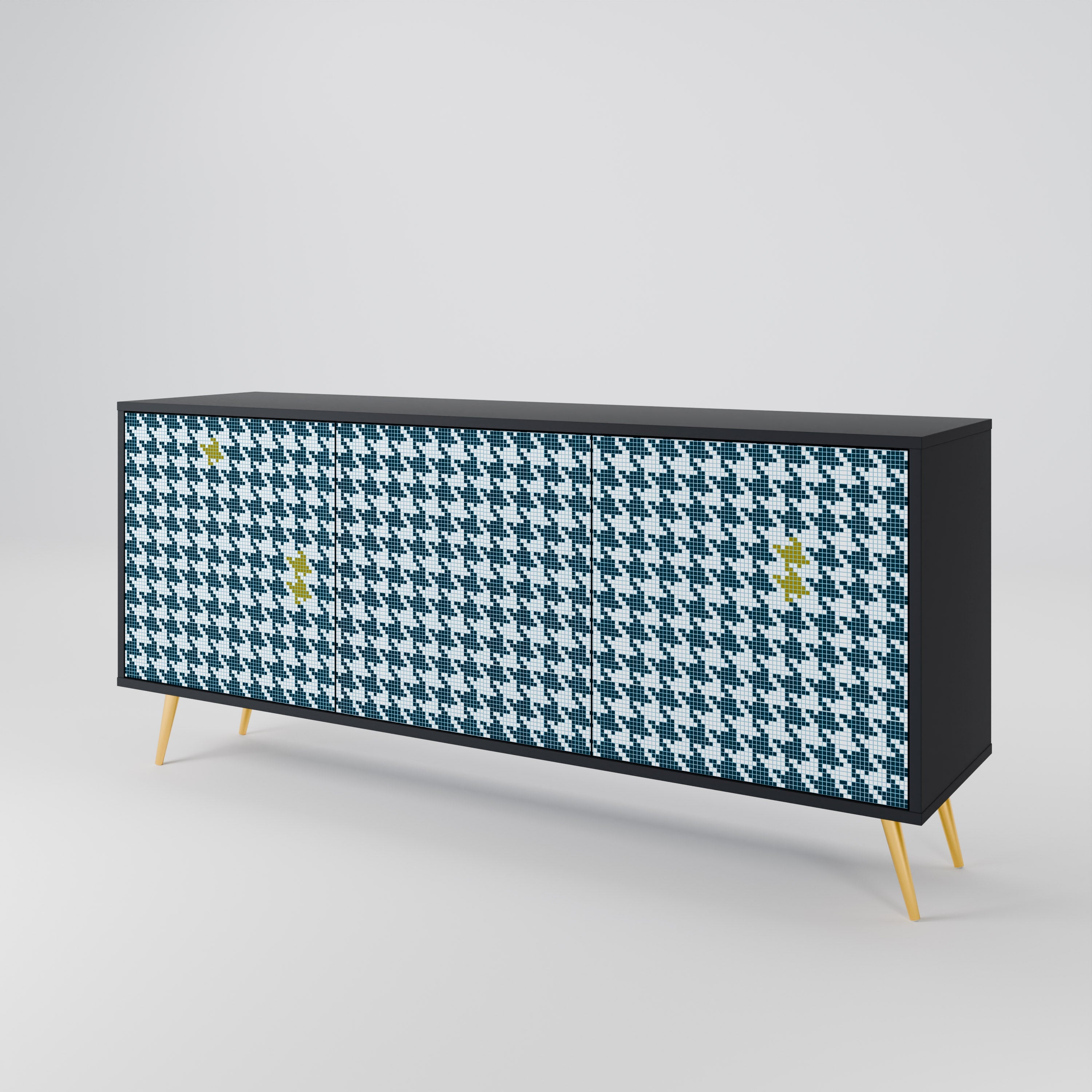 OUT OF CONTEXT 3-Door Sideboard in Black Finish