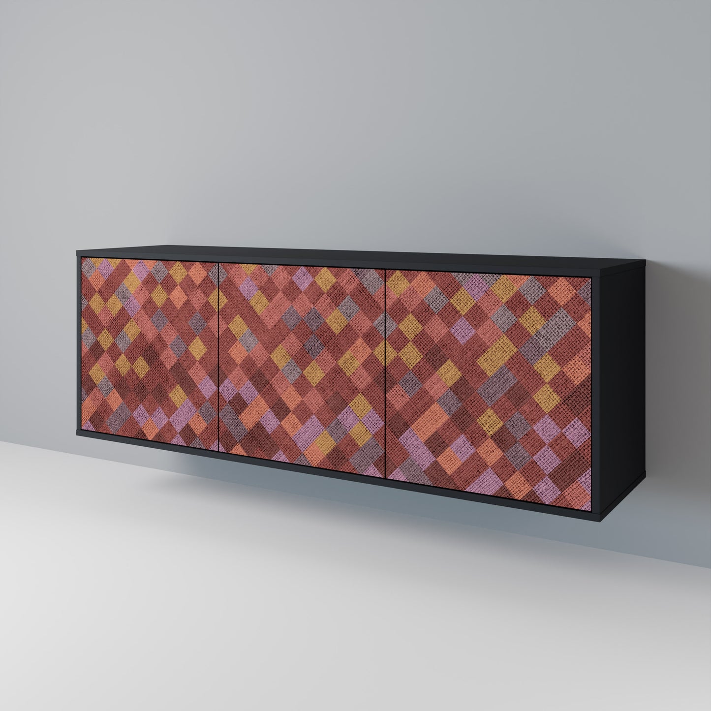 PAINTED SQUARES Μπουφές 3-θυρών