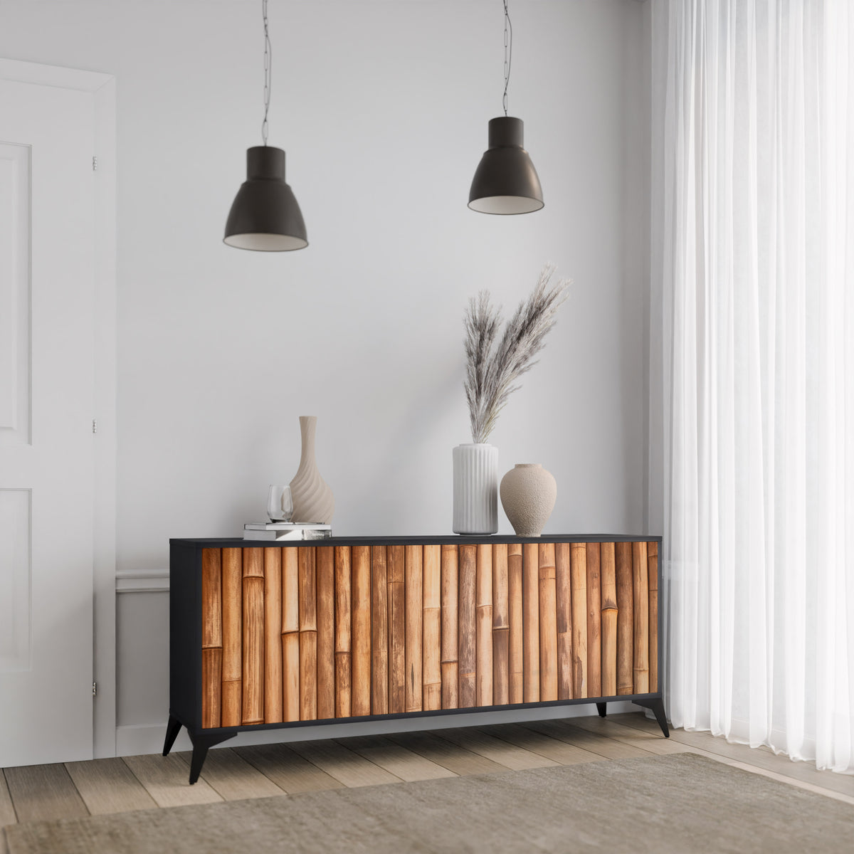 NATURAL WOOD Μπουφές 3-θυρών