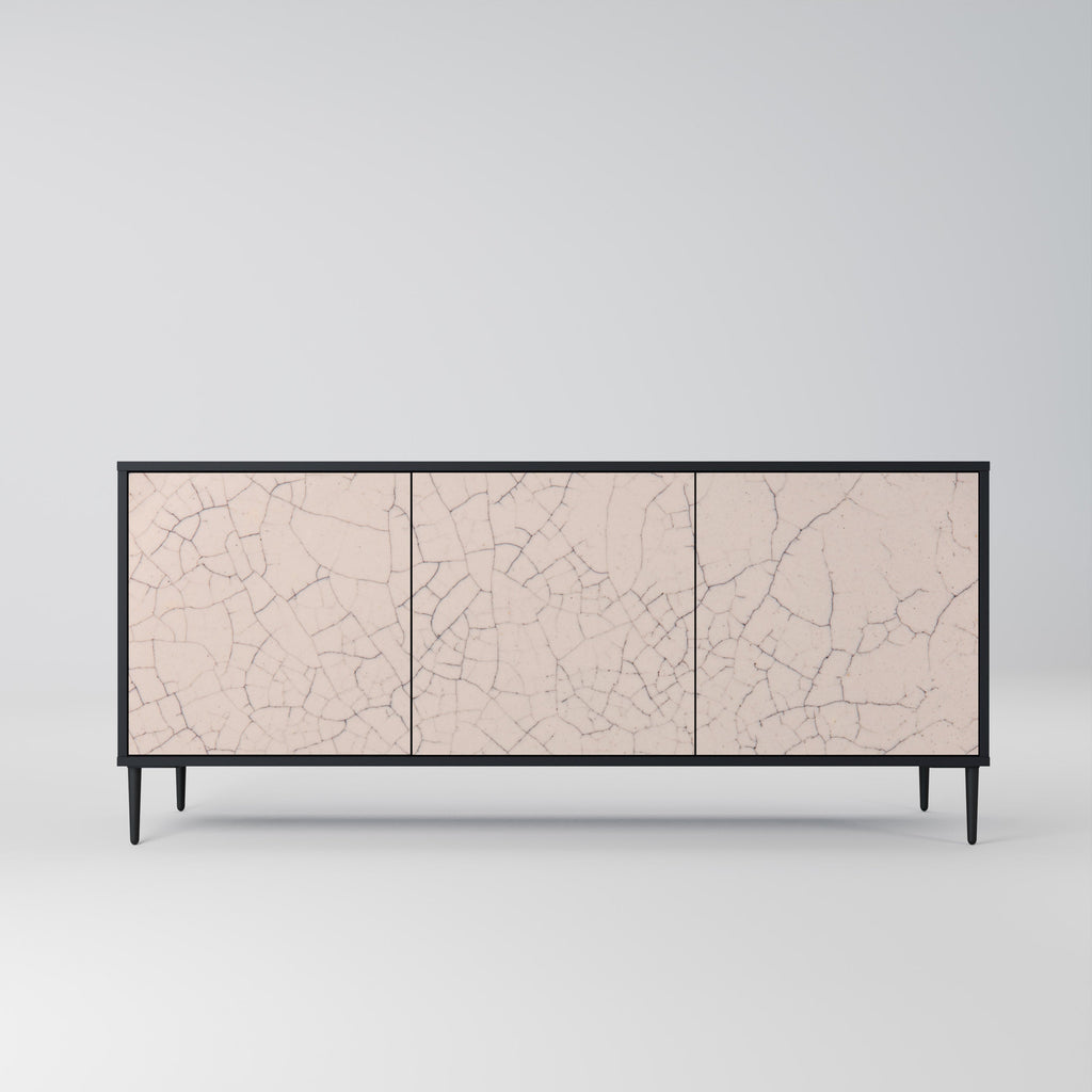 Μπουφές 3 θυρών CERAMIC TEXTURE σε μαύρο φινίρισμα